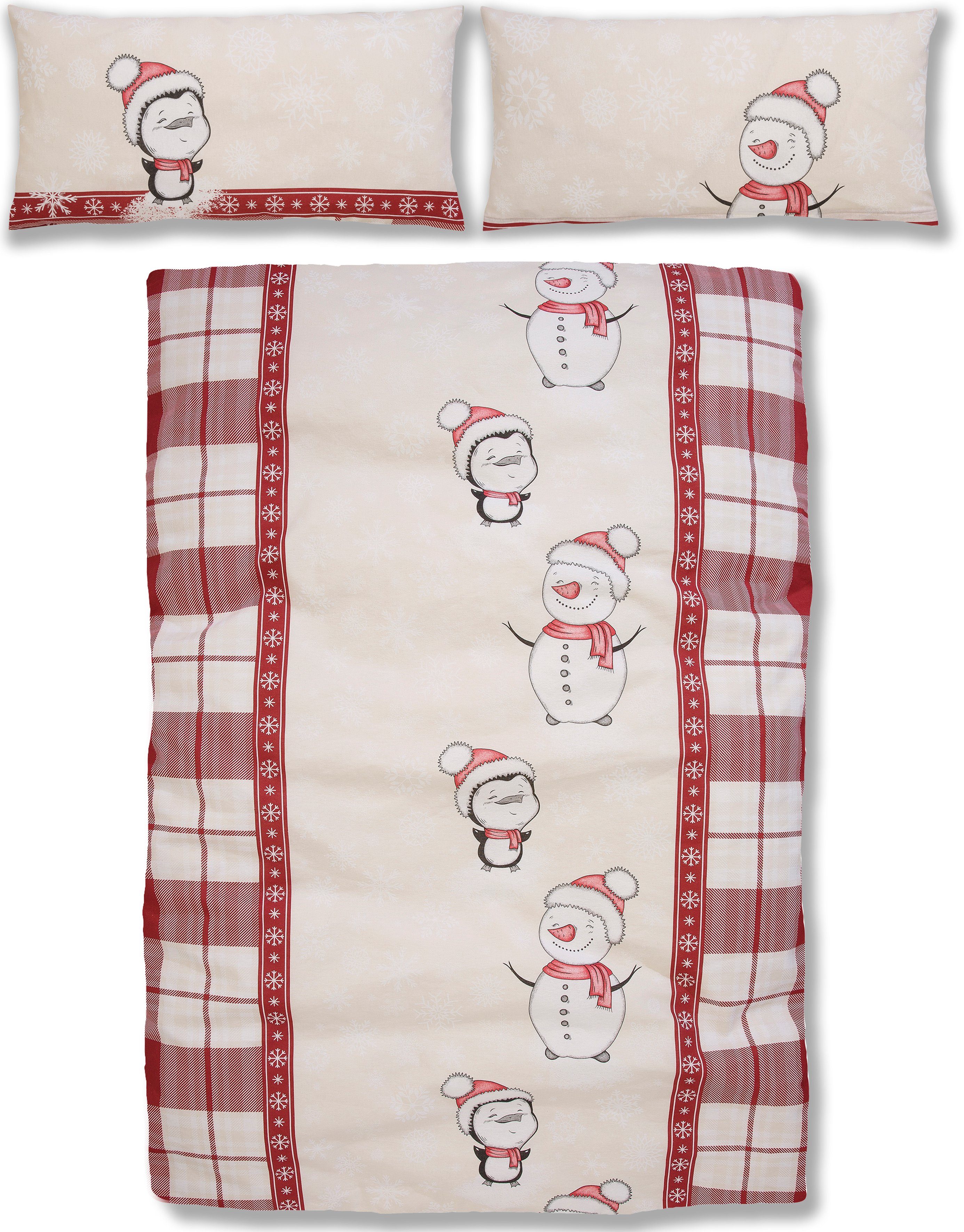 my home Beddengoed Janina in mt. 135x200 of 155x220 cm 100% katoen, veel winterdesigns: patchwork, sneeuwpop, uil, beer
