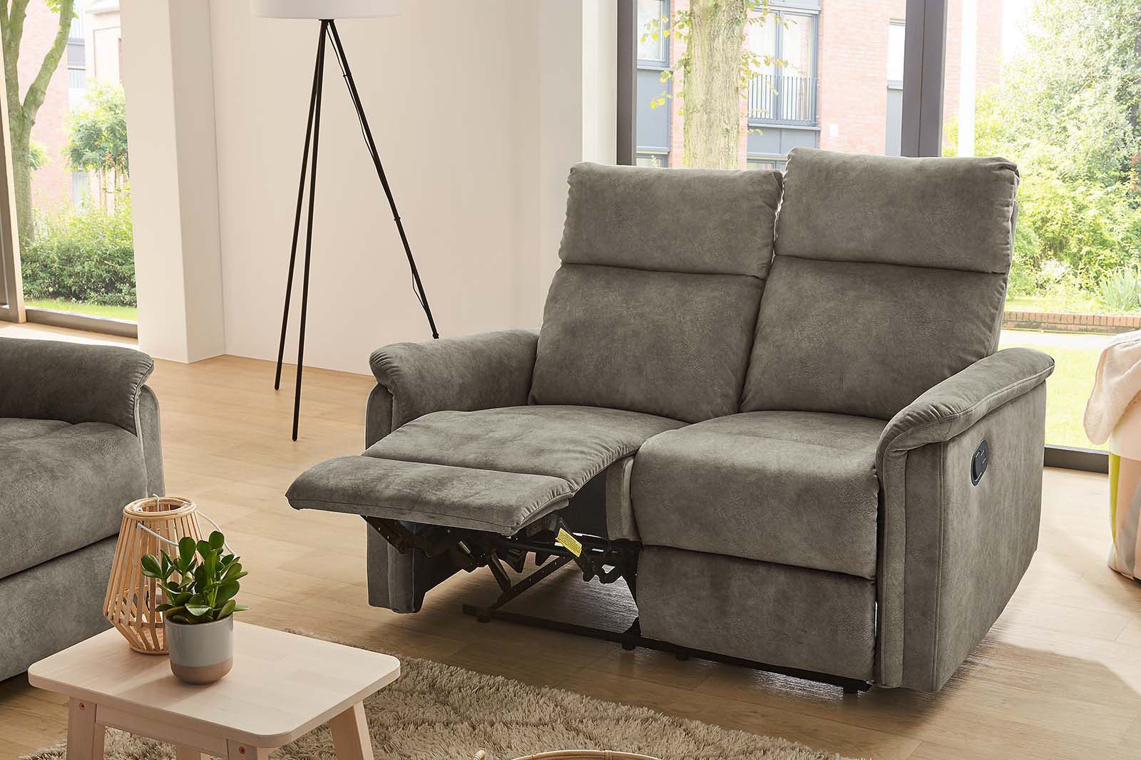 Jockenhöfer Gruppe 2-zitsbank Amrum Ligfunctie met halfautomatische relaxfunctie, TFK bekleding