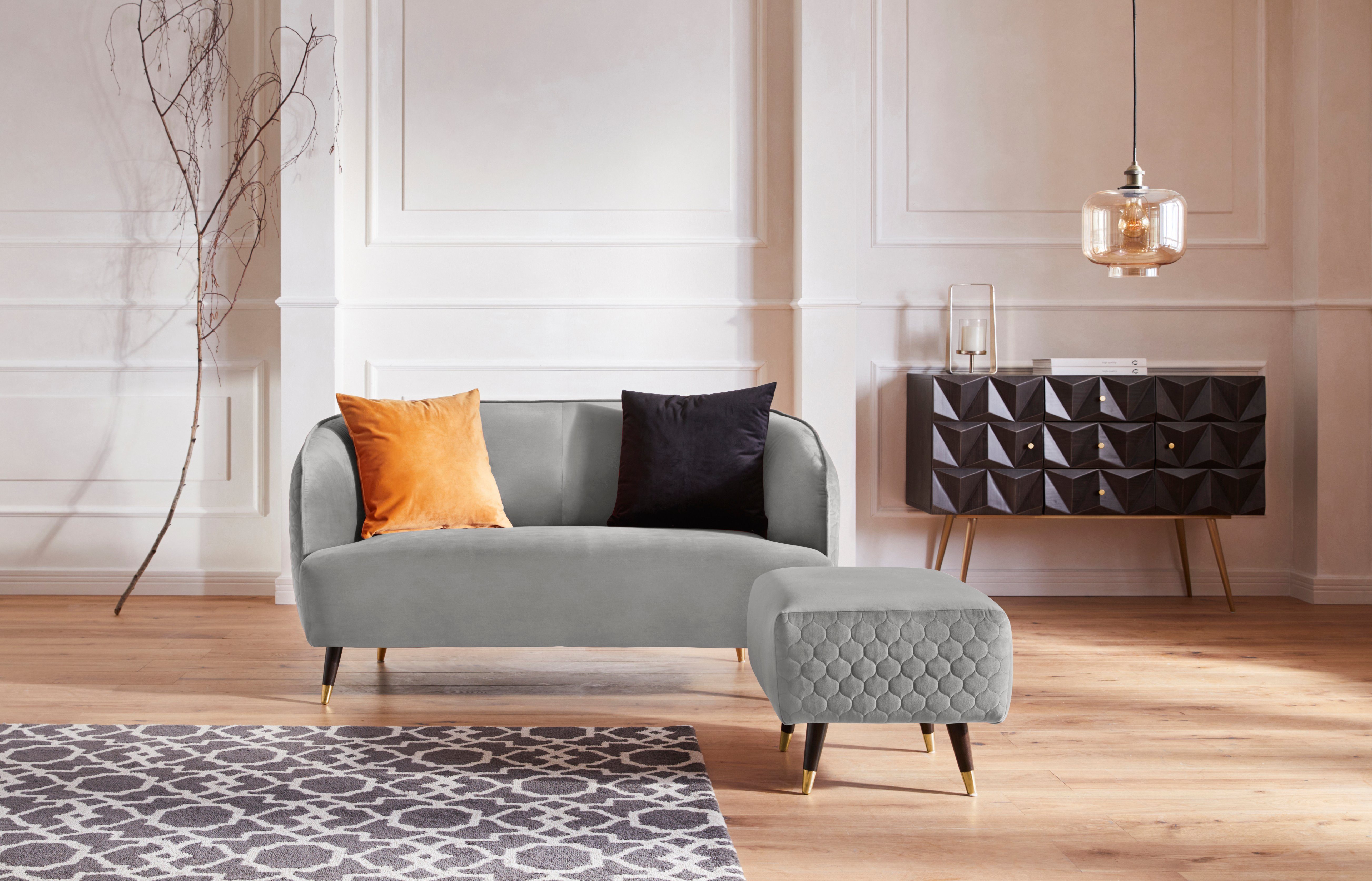 Guido Maria Kretschmer Home&Living 2-zitsbank Oradea met elegante stiksels op achterzijde van de rugleuning