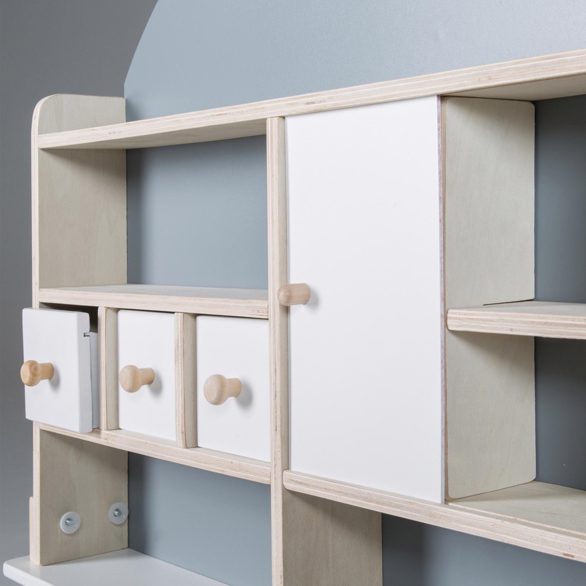 Roba® Winkel Kraam, wit/grijs/naturel