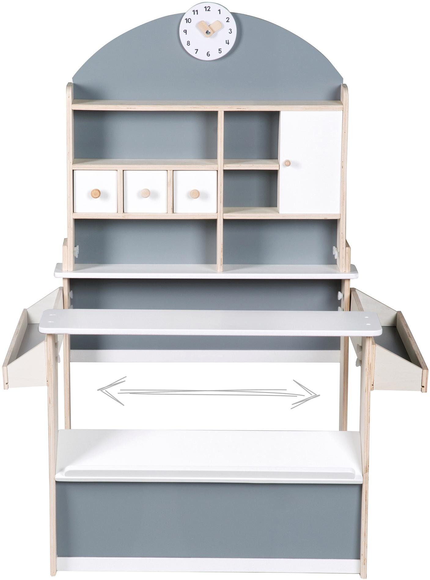 Roba® Winkel Kraam, wit/grijs/naturel