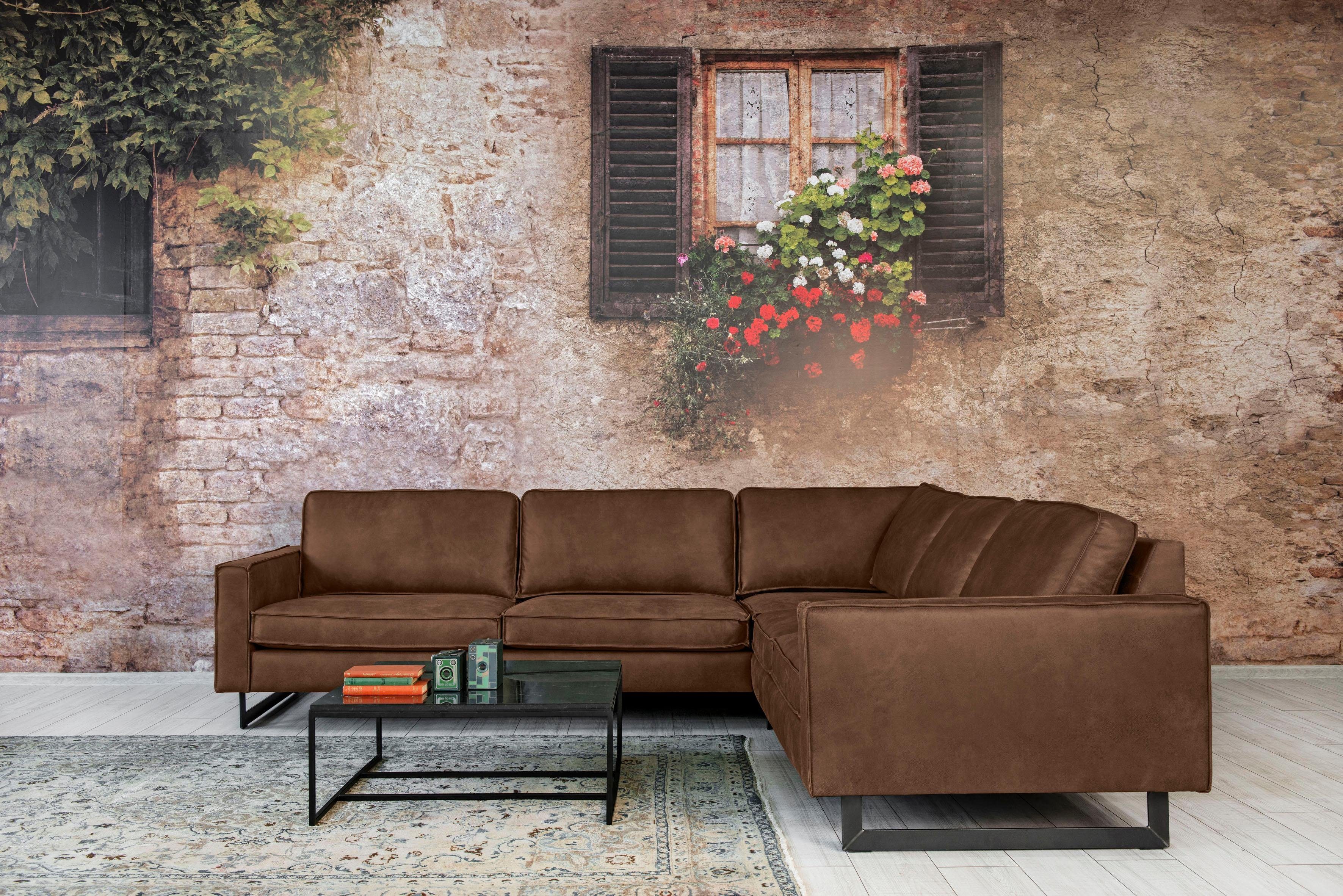 Places of Style Hoekbank Pinto, XXL, 250/290 cm, lange arm, ottomane
