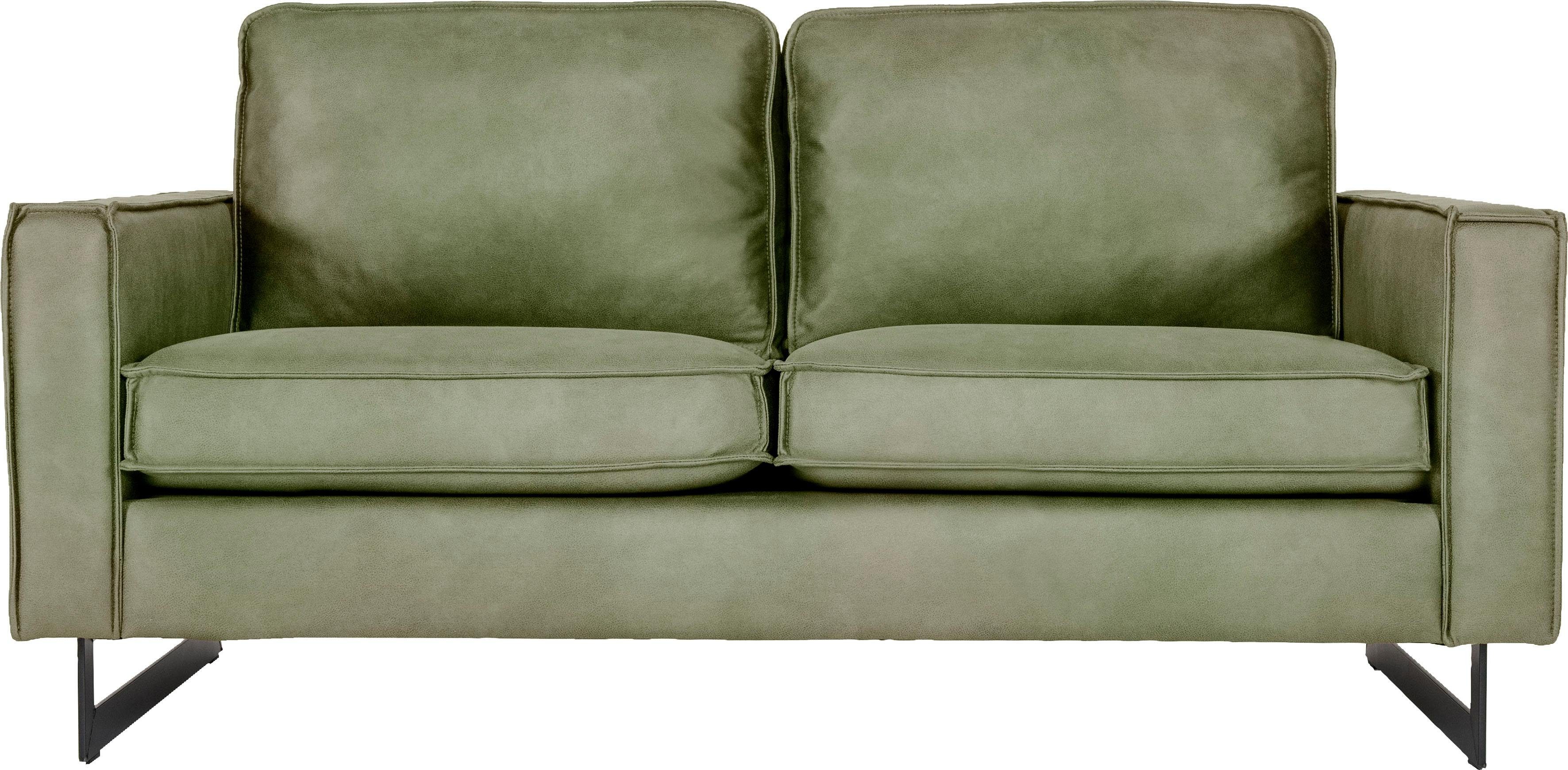 Places of Style 2-zitsbank Pinto, 166 cm, cord, chenille, leerlook
