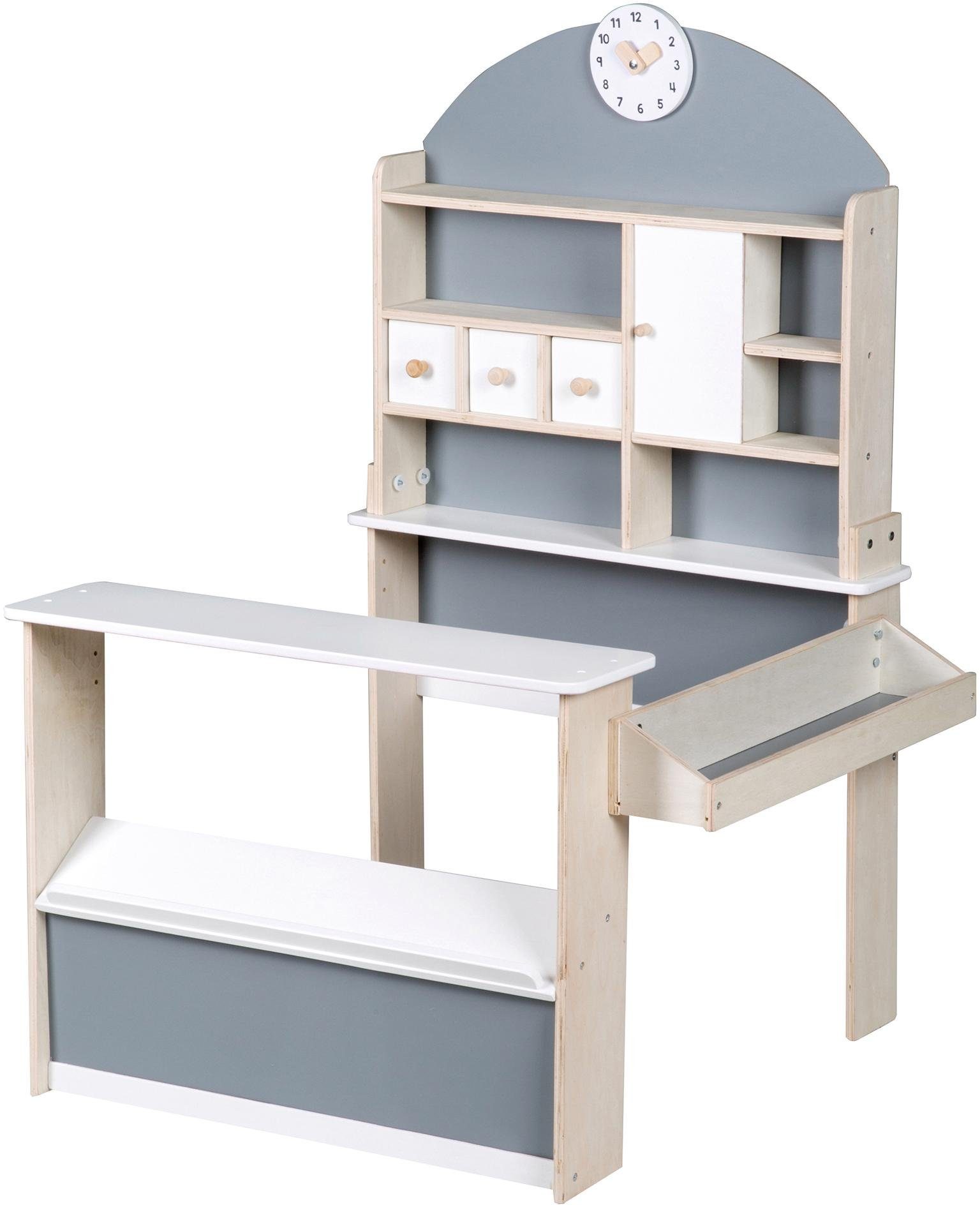 Roba® Winkel Kraam, wit/grijs/naturel