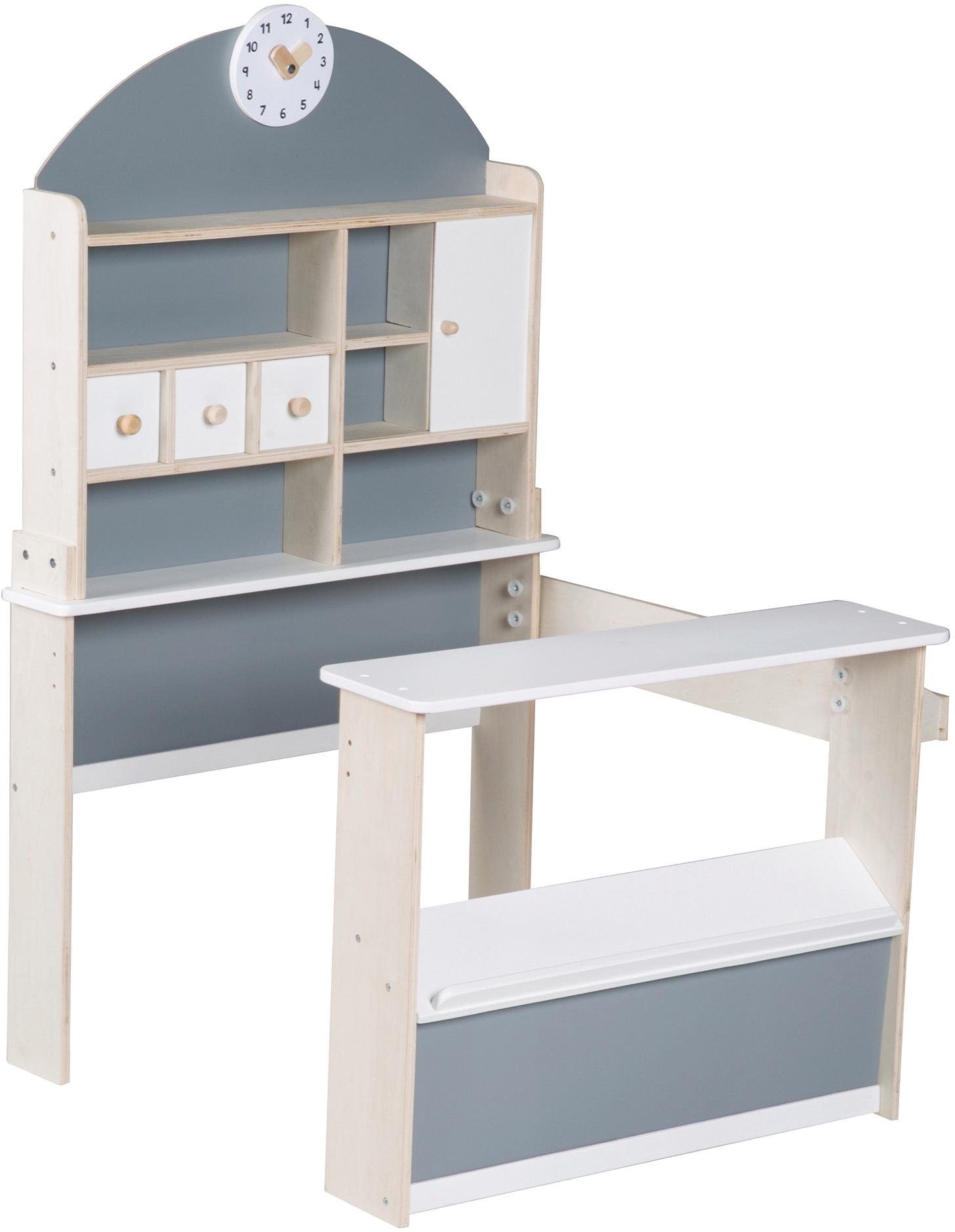 Roba® Winkel Kraam, wit/grijs/naturel