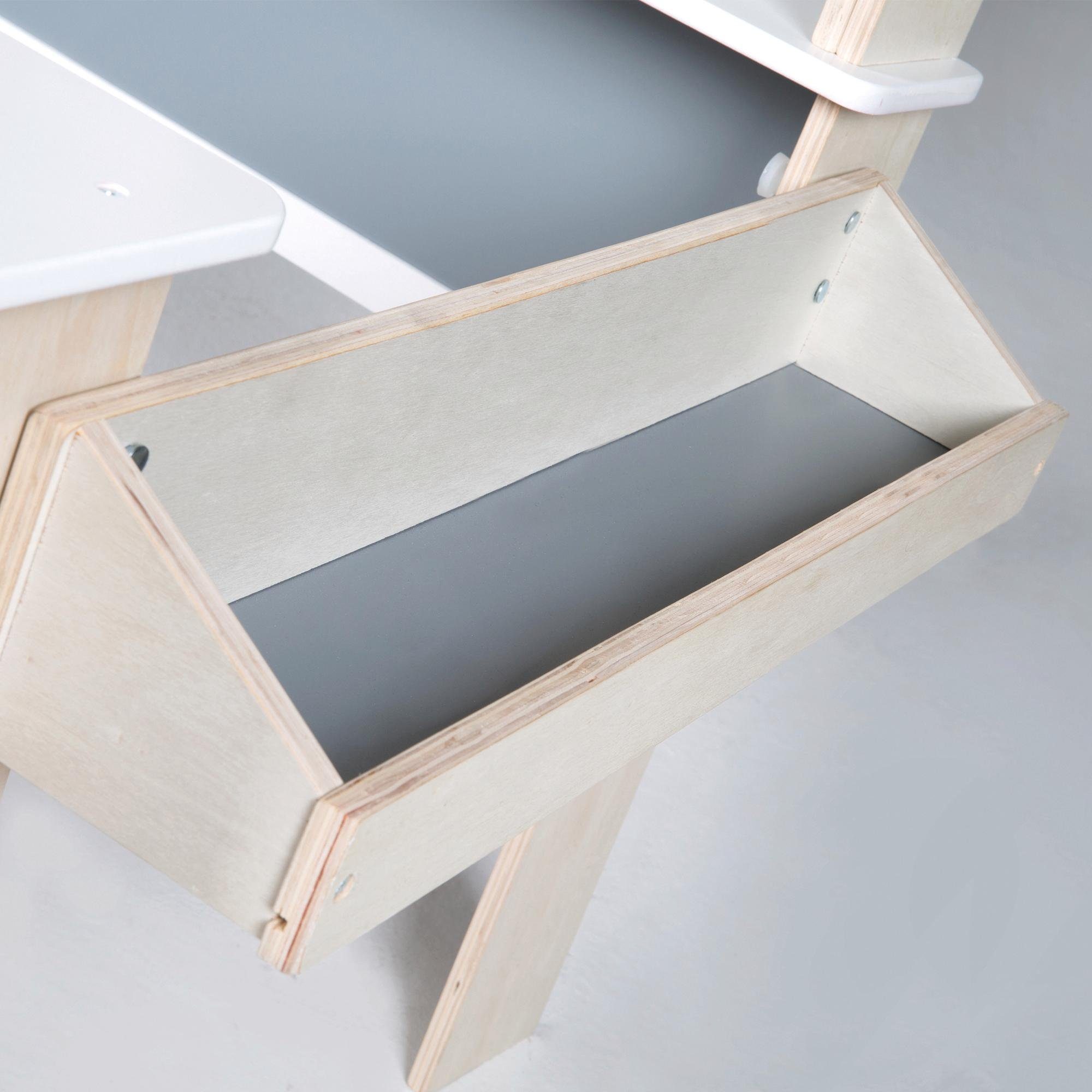 Roba® Winkel Kraam, wit/grijs/naturel
