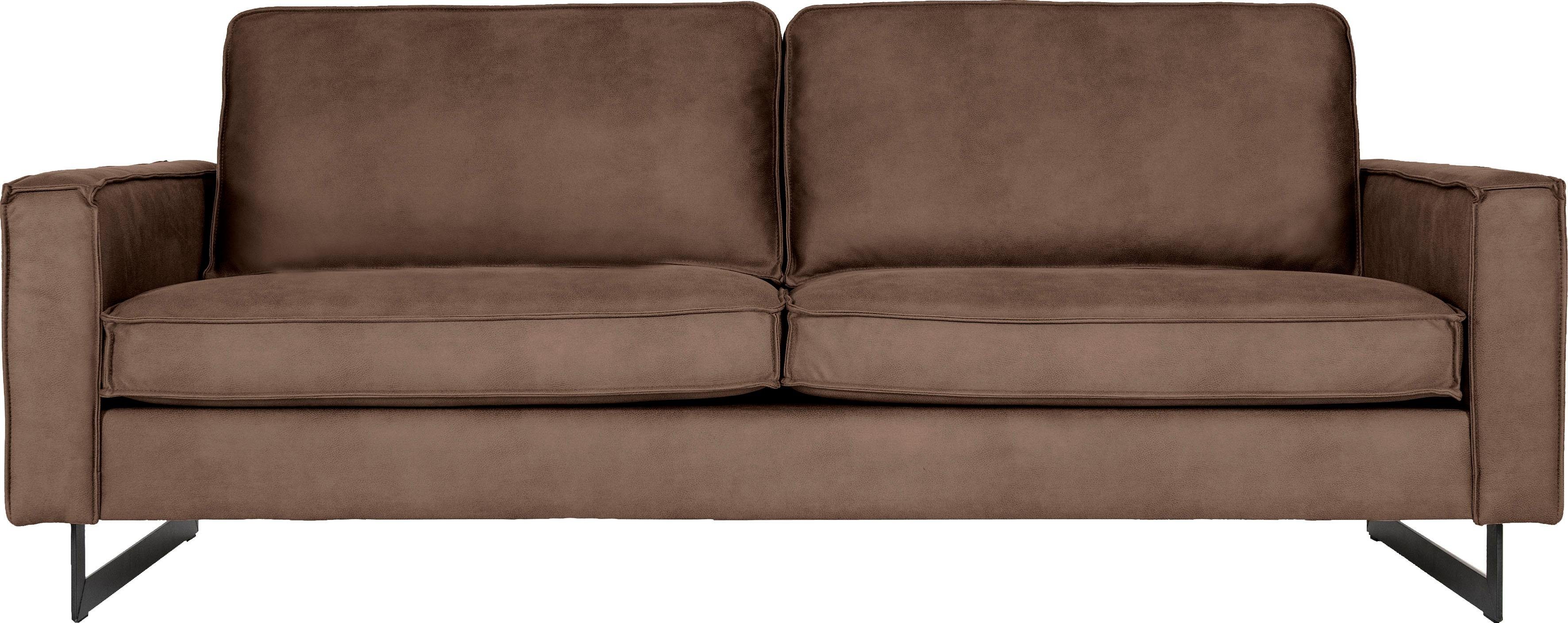 Places of Style 3-zitsbank Pinto, 206 cm, cord, chenille, leerlook