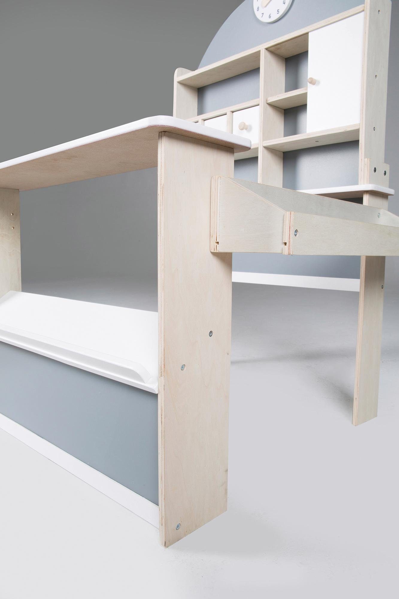 Roba® Winkel Kraam, wit/grijs/naturel