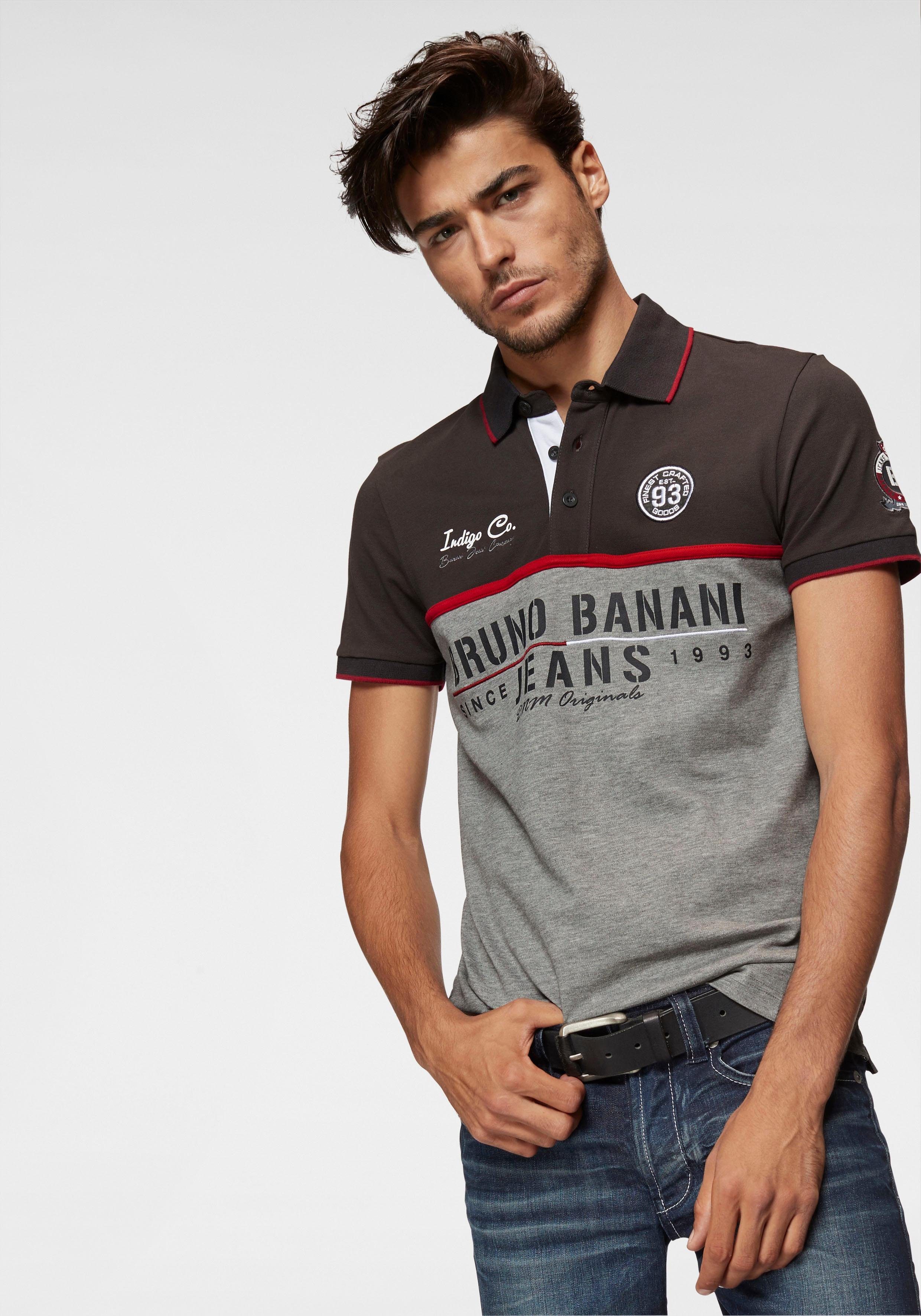 Bruno Banani Poloshirt Korte mouwen, lichaamsnauwkeurige pasvorm, met polokraag