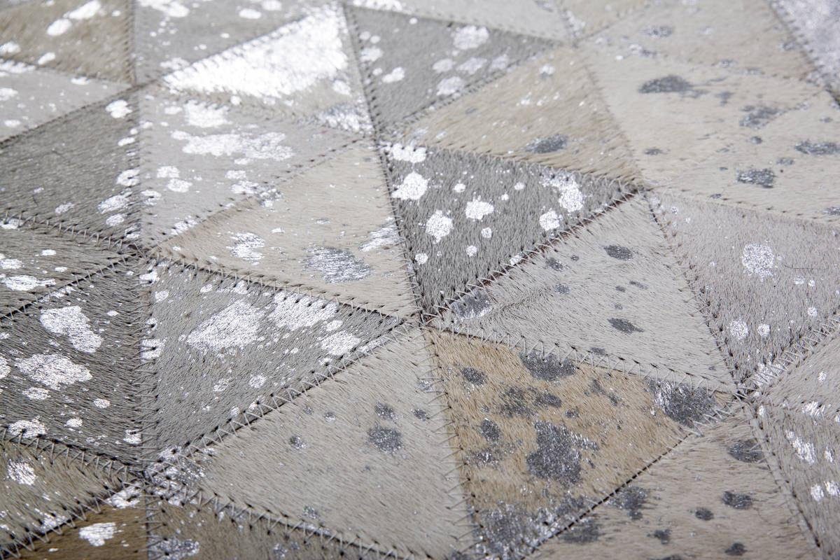 Kayoom Vachtvloerkleed Rocket 410 Patchwork echt leer bont, woonkamer