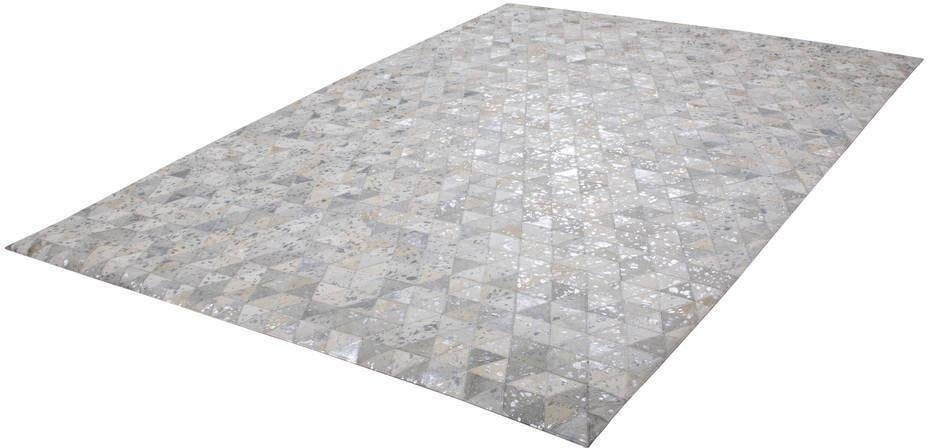 Kayoom Vachtvloerkleed Rocket 410 Patchwork echt leer bont, woonkamer