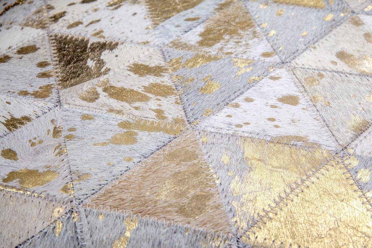 Kayoom Vachtvloerkleed Rocket 410 Patchwork echt leer bont, woonkamer