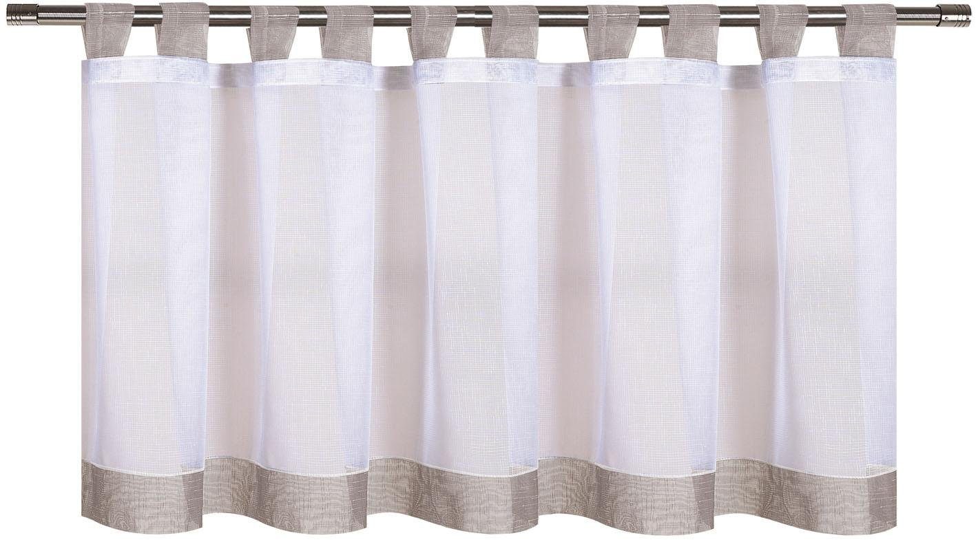 Happy Home Valletje Cara HxB: 50x150, geweven stof "Made in Germany" (1 stuk) vitrage maat H/B: 50/150 cm wit