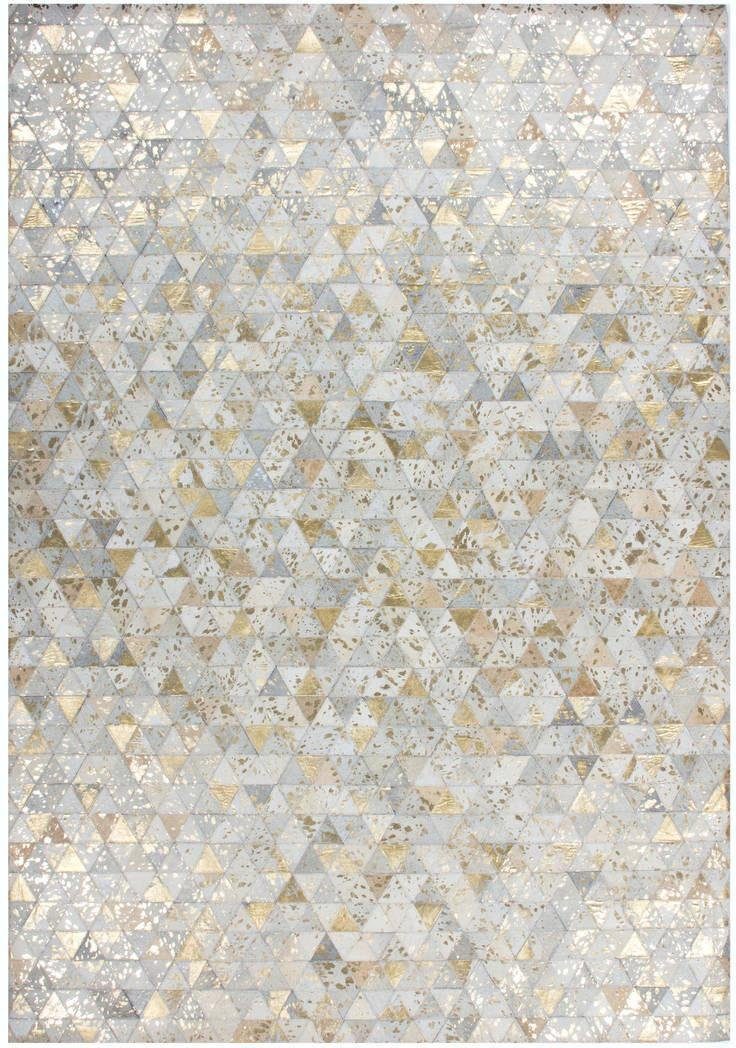 Kayoom Vachtvloerkleed Rocket 410 Patchwork echt leer bont, woonkamer