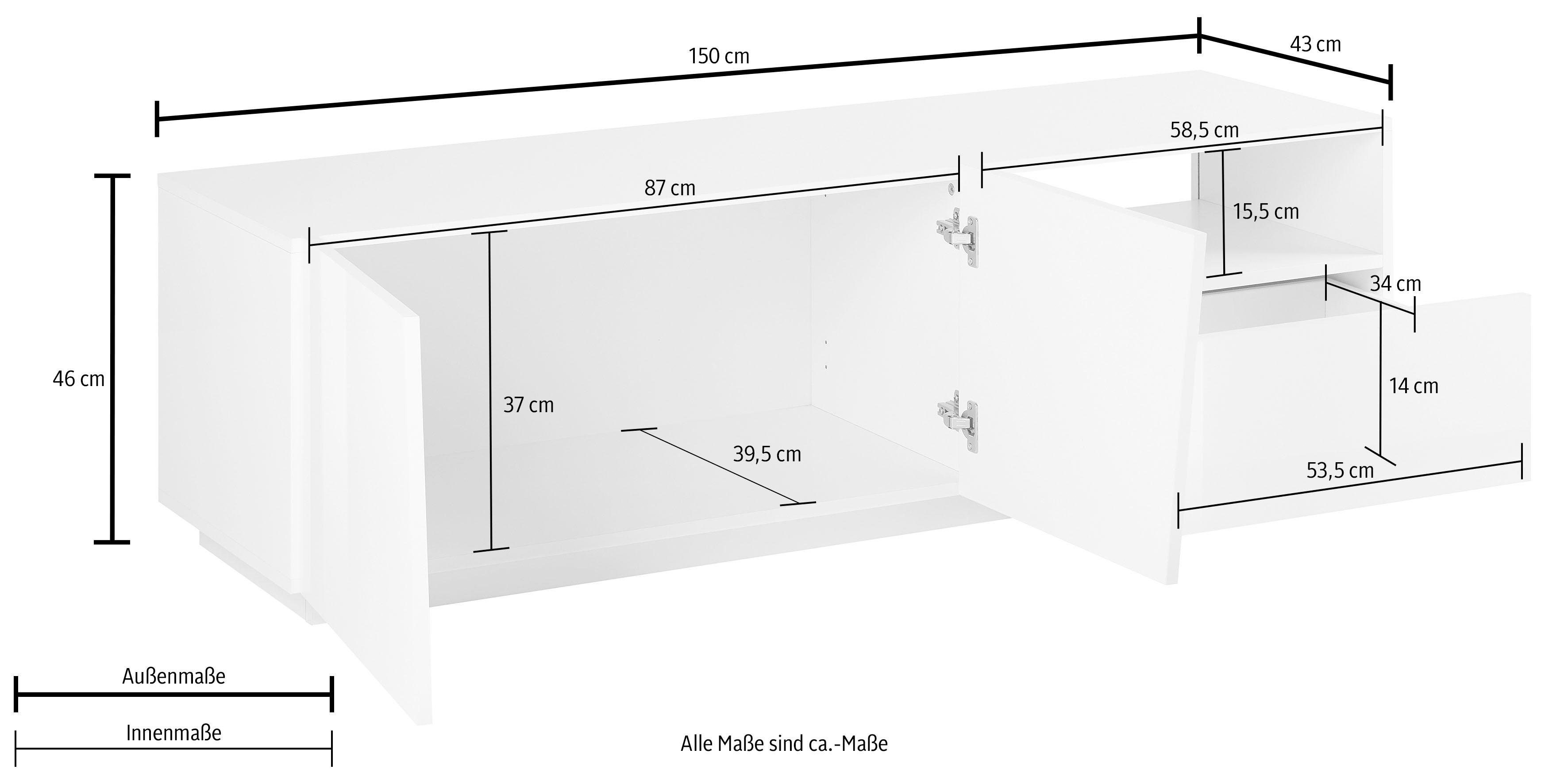 INOSIGN Tv-meubel VEGA Breedte 150 cm