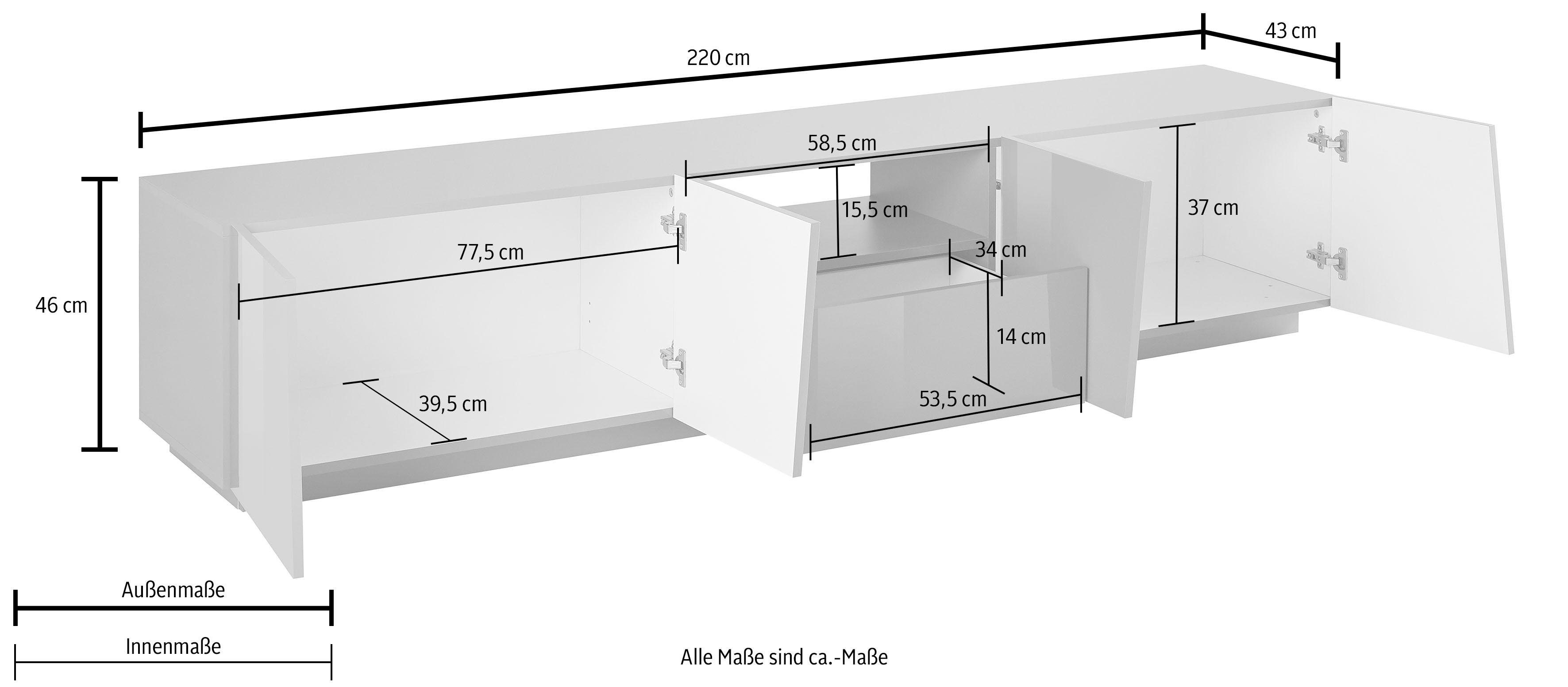 INOSIGN Tv-meubel VEGA Breedte 220 cm