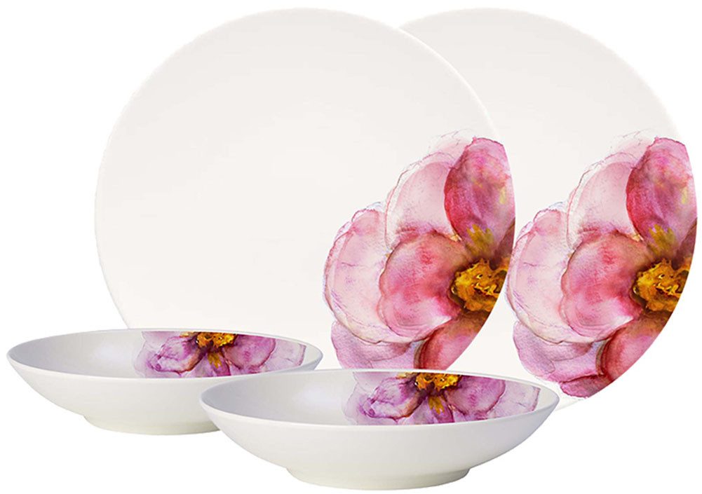 Villeroy & Boch Servies Roos Garden (set, 4-delig)