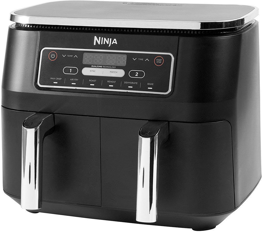 NINJA Airfryer Foodi Dual Zone AF300EU 0,9 kg capaciteit per stuk incl. 2 krokante schalen
