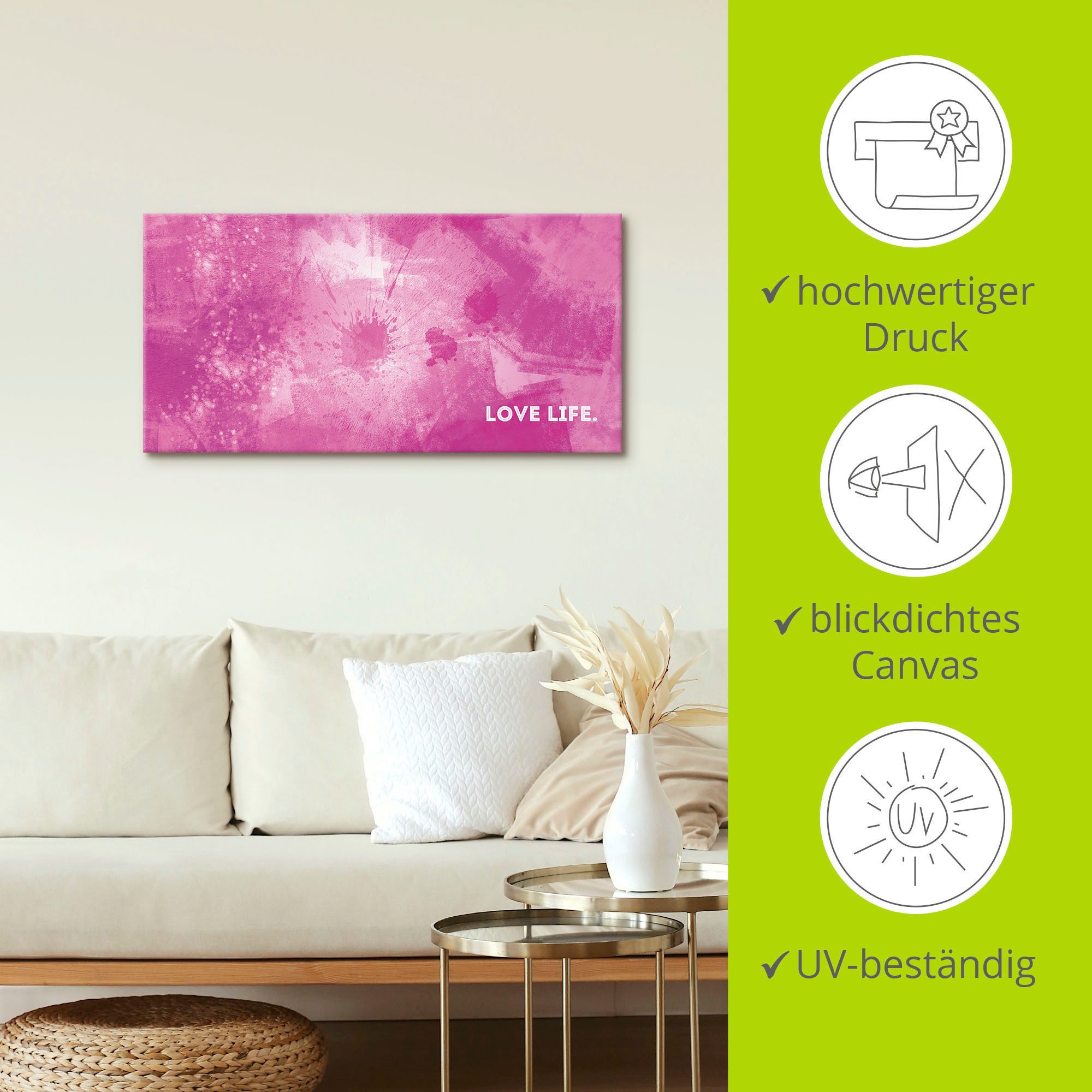 Artland Artprint op linnen Emotionele kunst liefdesleven