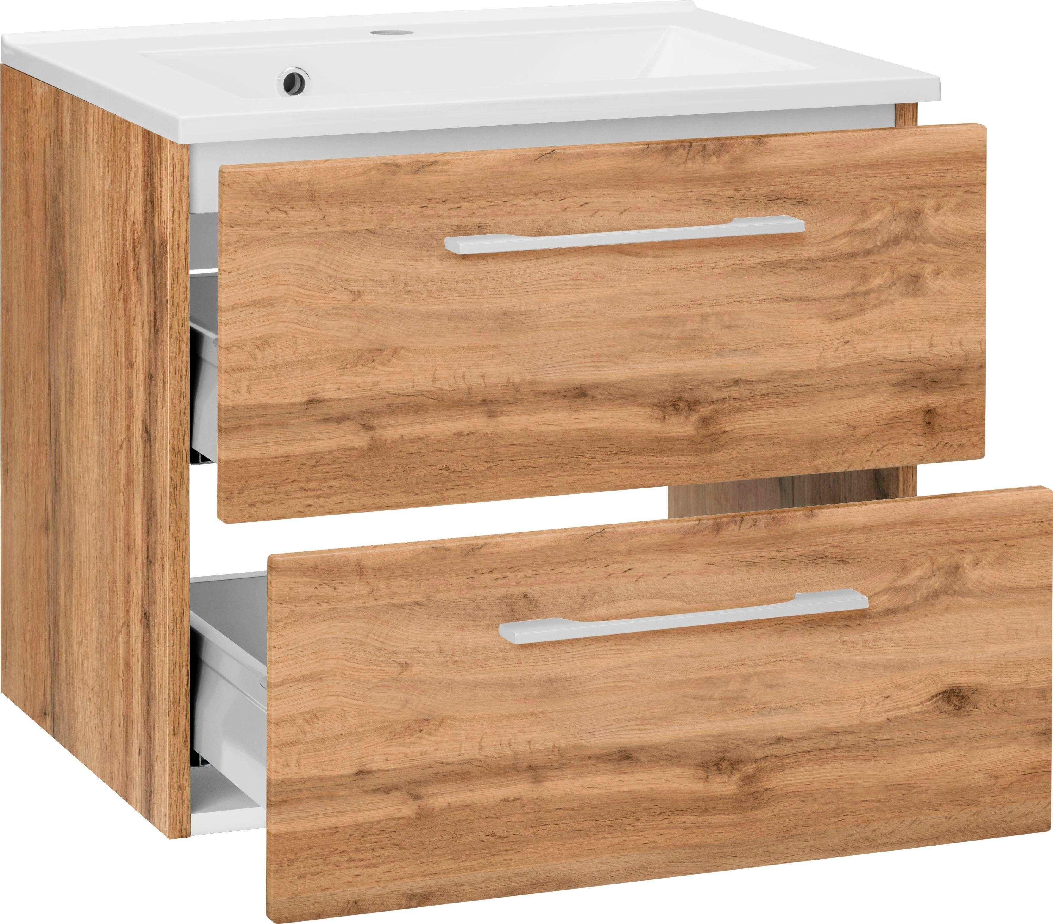 welltime Wastafelonderkast Soria Badkamermeubel, wastafelonderkast inclusief wasbak, breedte 60 cm
