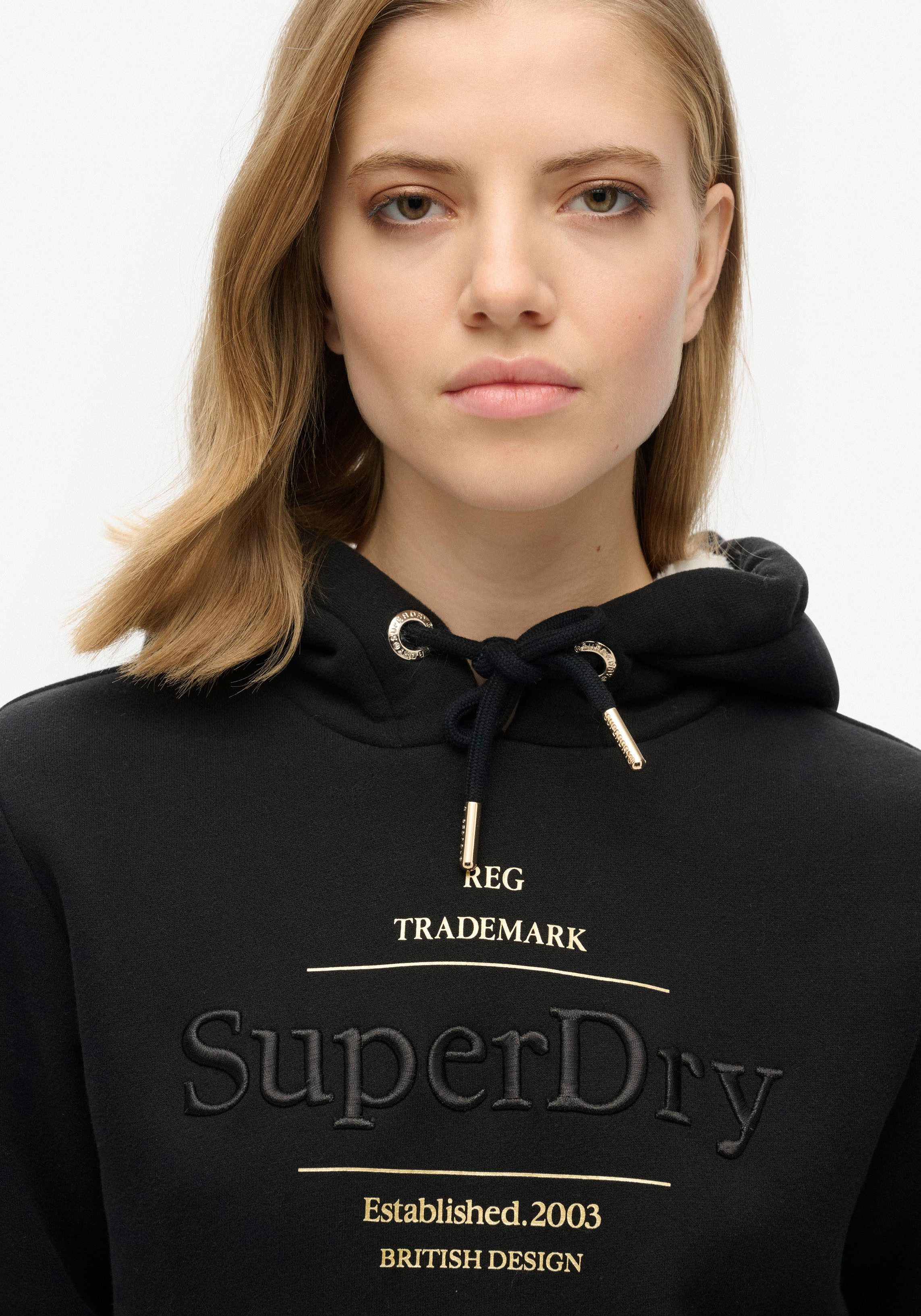Superdry Hoodie Luxe Metallic Logo Hoodie