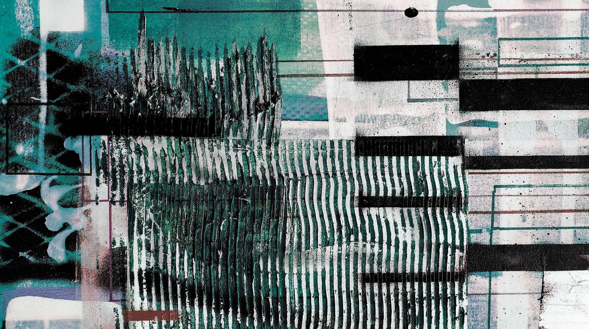Komar Vliesbehang Digitale print vlies - Fringe Upswept - Afmeting 500 x 280 cm (1 stuk) zelfklevend behang groen