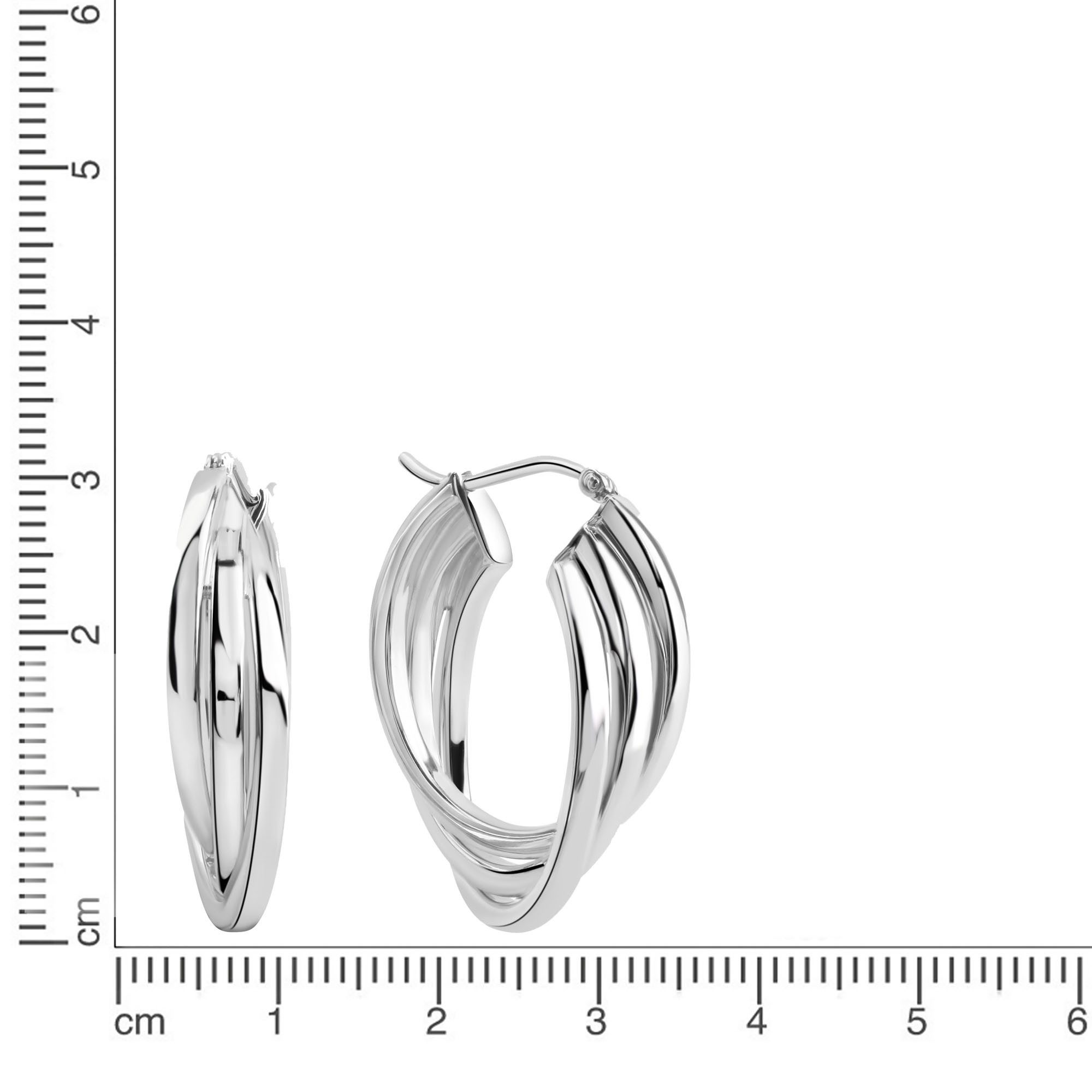 Firetti Paar creolen Sieraden cadeau zilver 925 oorbellen meerlagenoptiek