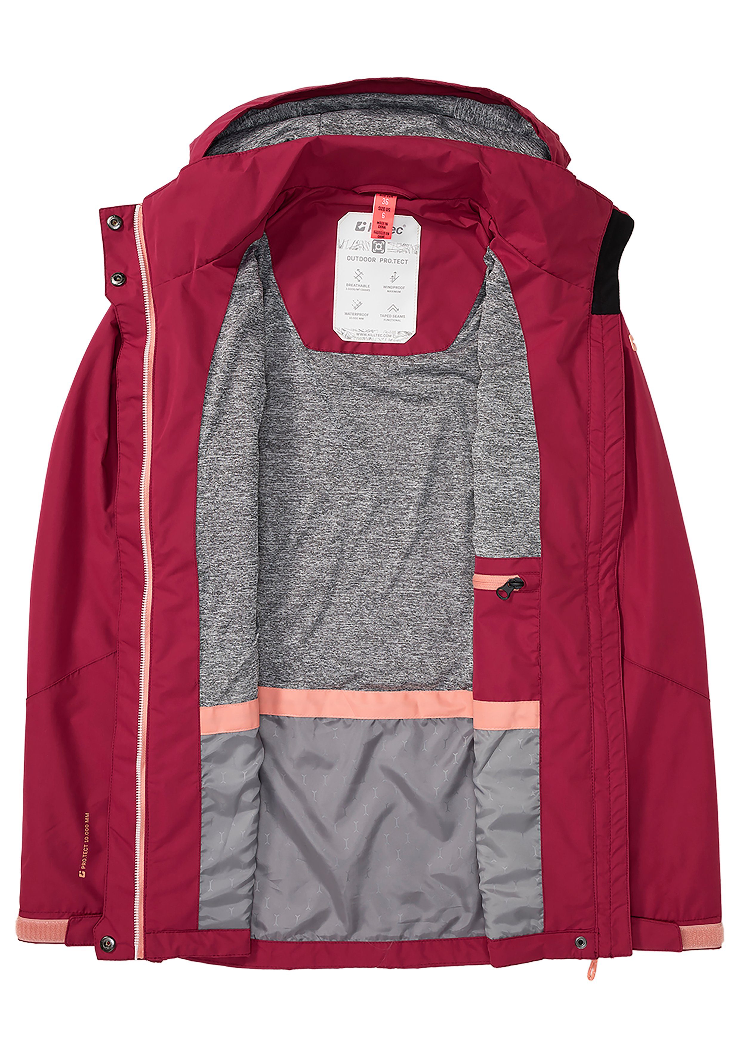 Killtec Regenjack Water- & winddicht & licht & afneembare capuchon