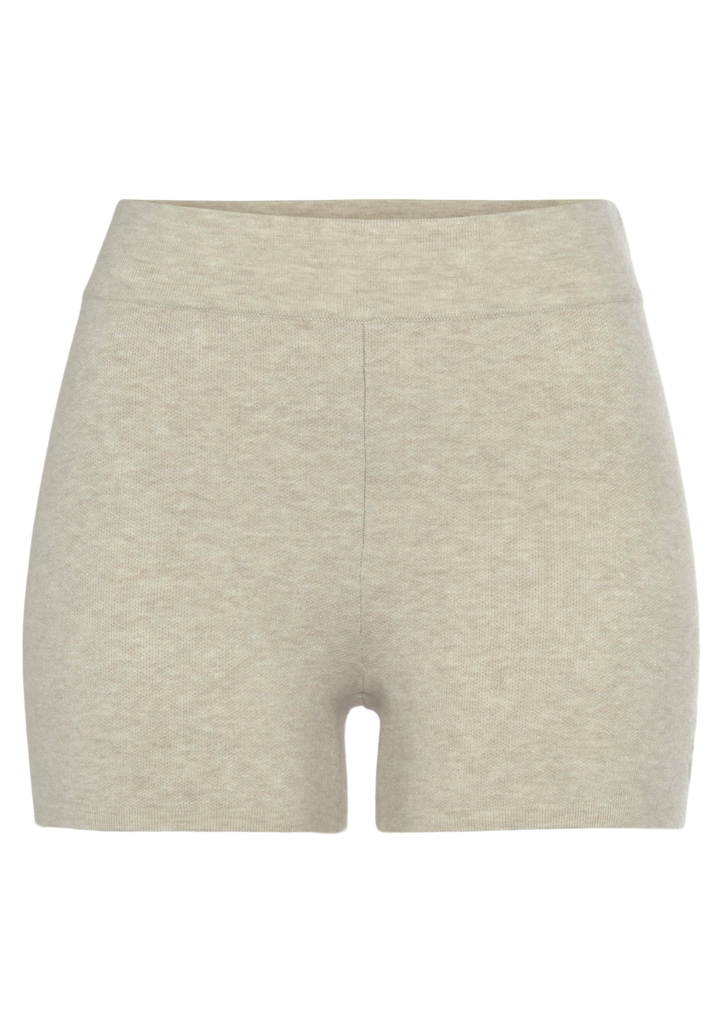 Elbsand Tricotbroek Korte broek van hoogwaardig breiwerk met logostiksel loungewear