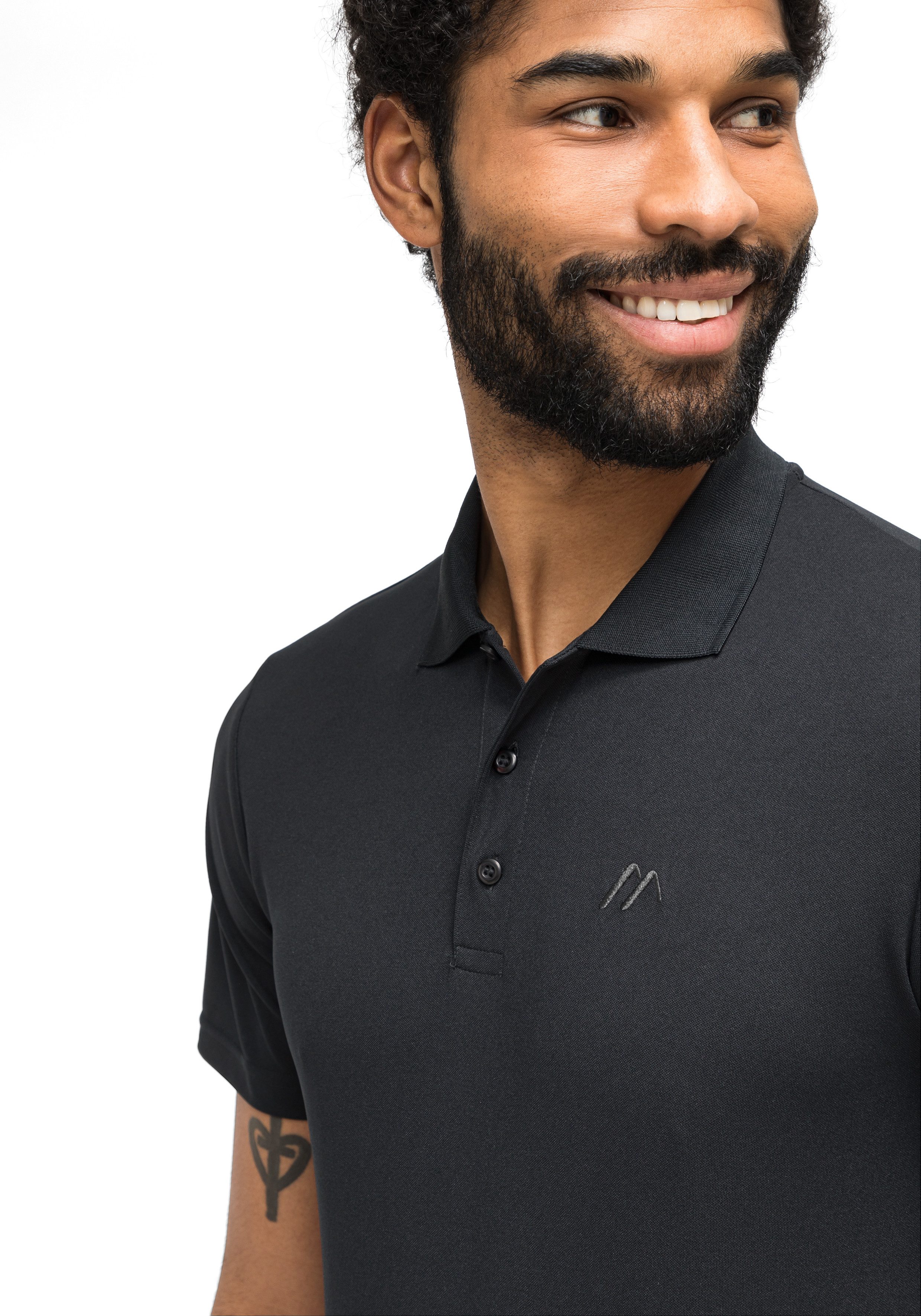 Maier Sports Functioneel shirt Ulrich Heren poloshirt, korte mouw vrijetijdsshirt met overhemdkraag, regular fit