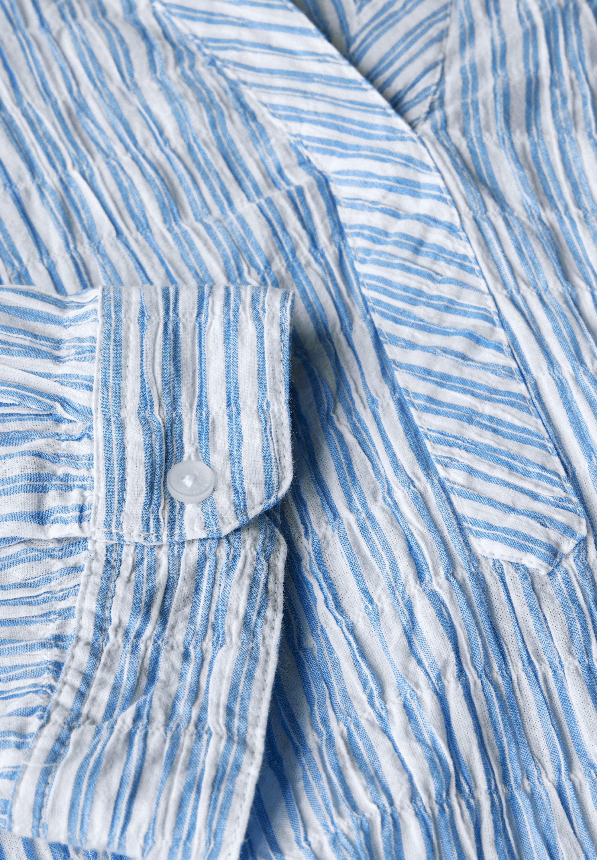 Cecil Klassieke blouse met gestreept seersucker patroon