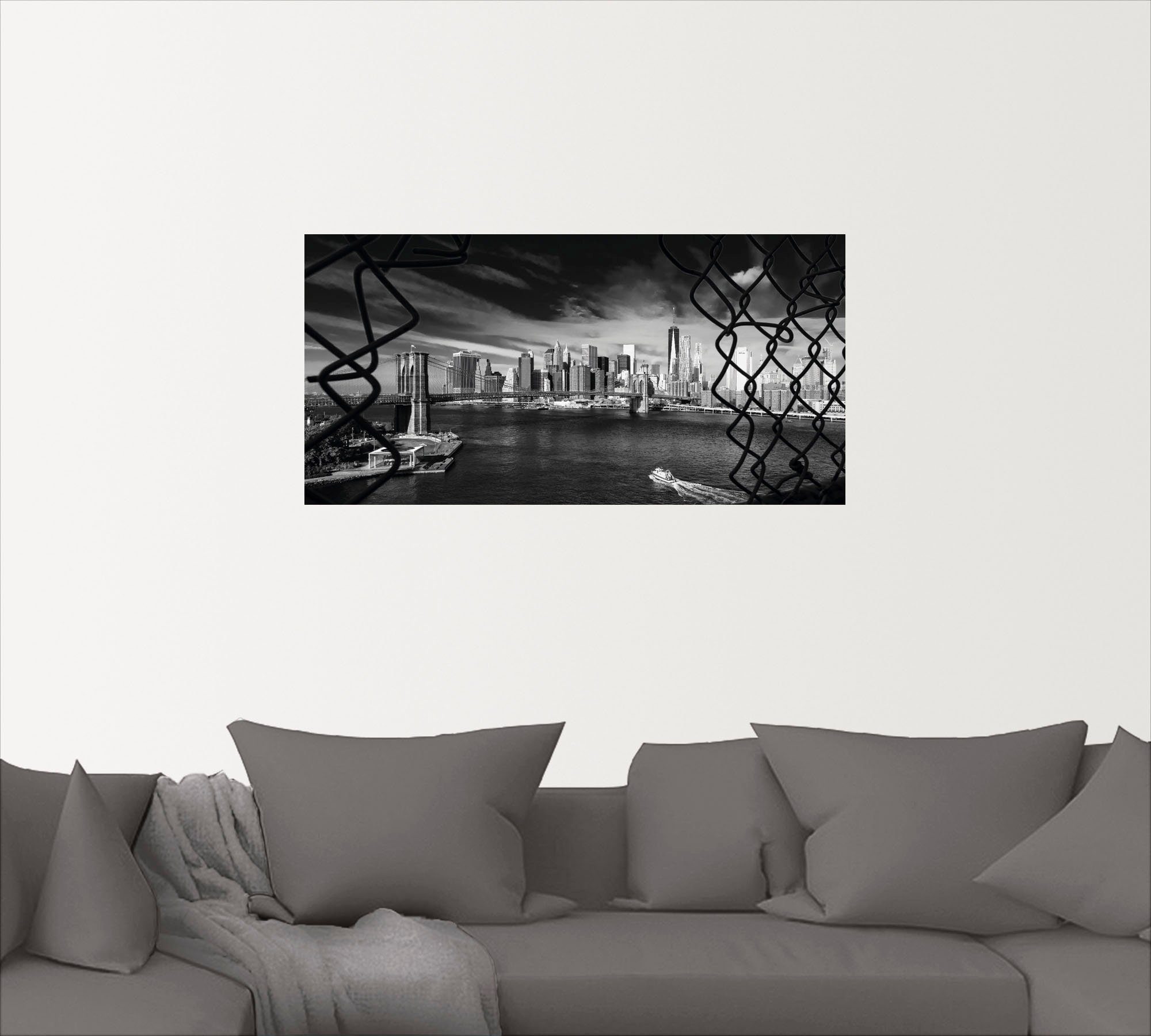 Artland Artprint Brooklyn Bridge New York I als muursticker in verschillende maten