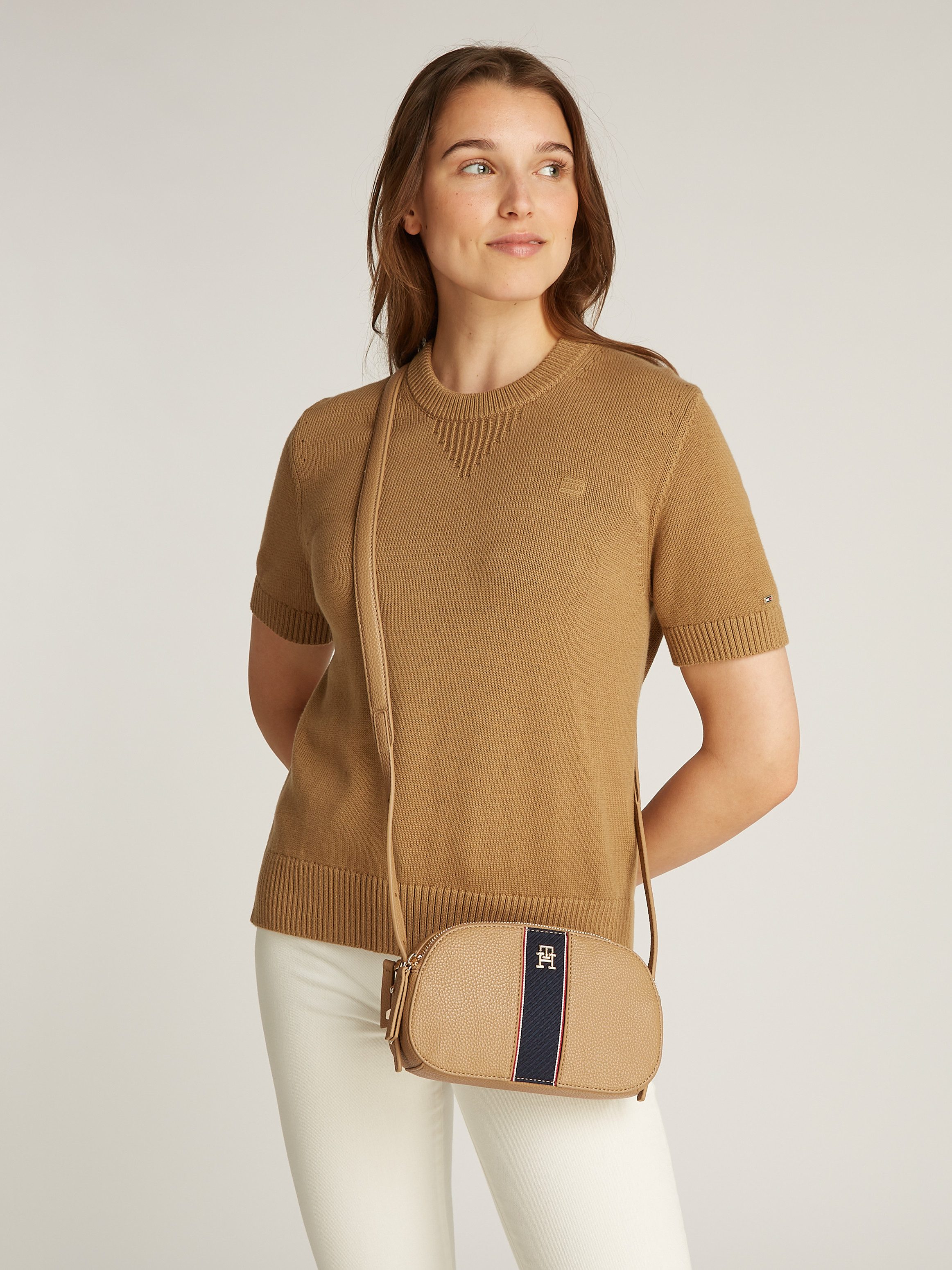 Tommy Hilfiger Schoudertas TH LEGACY CAMERA BAG , reis, vrijetijdstas, dames mini bag met schouderriem