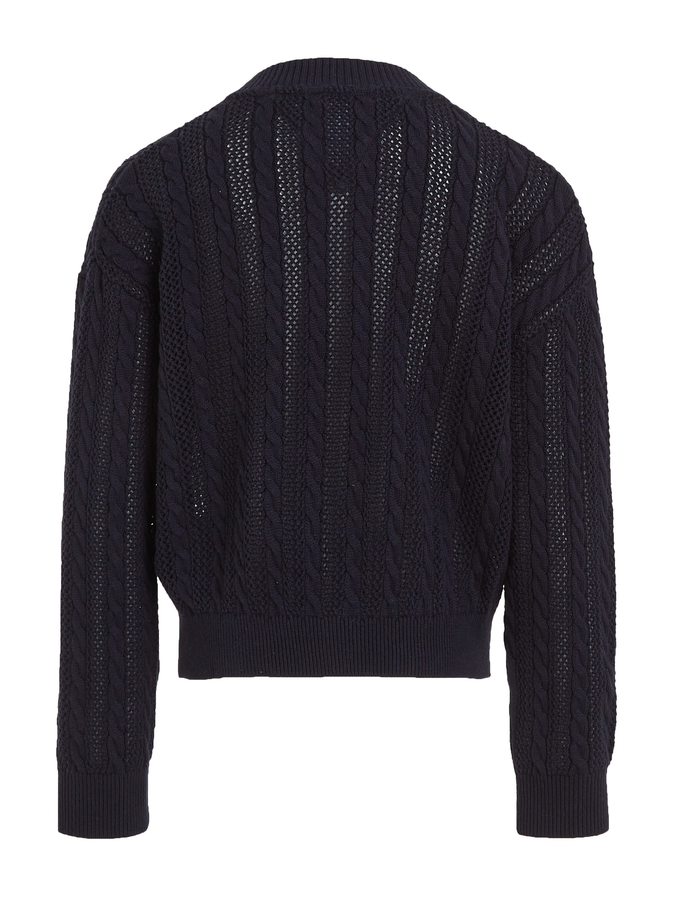 Tommy Hilfiger Vest ESSENTIAL CABLE REGULAR CARDIGAN Kinderen tot 16 jaar met logostiksel