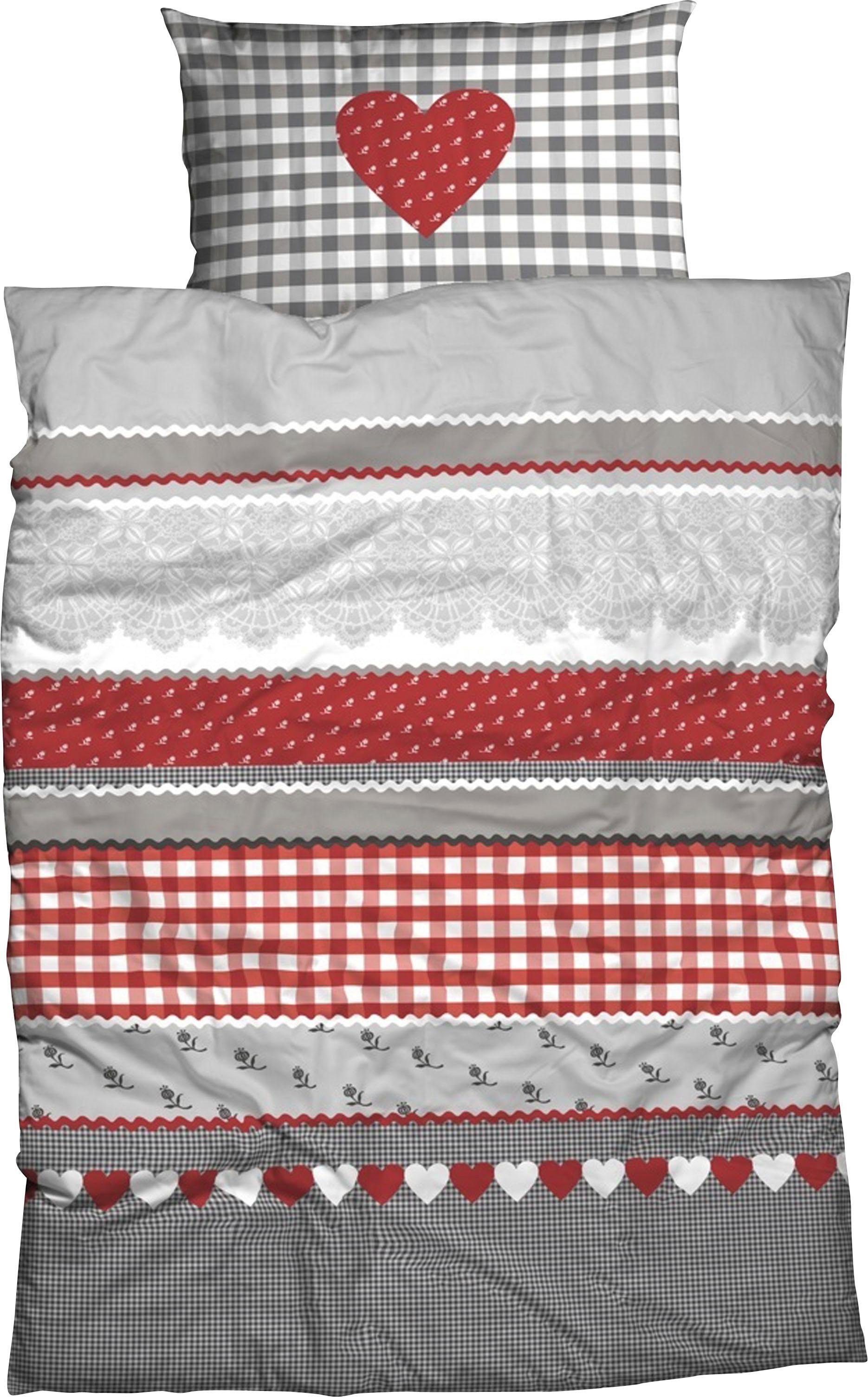 CASATEX Beddengoed Hart-Geruit schattig hart-ruit-design