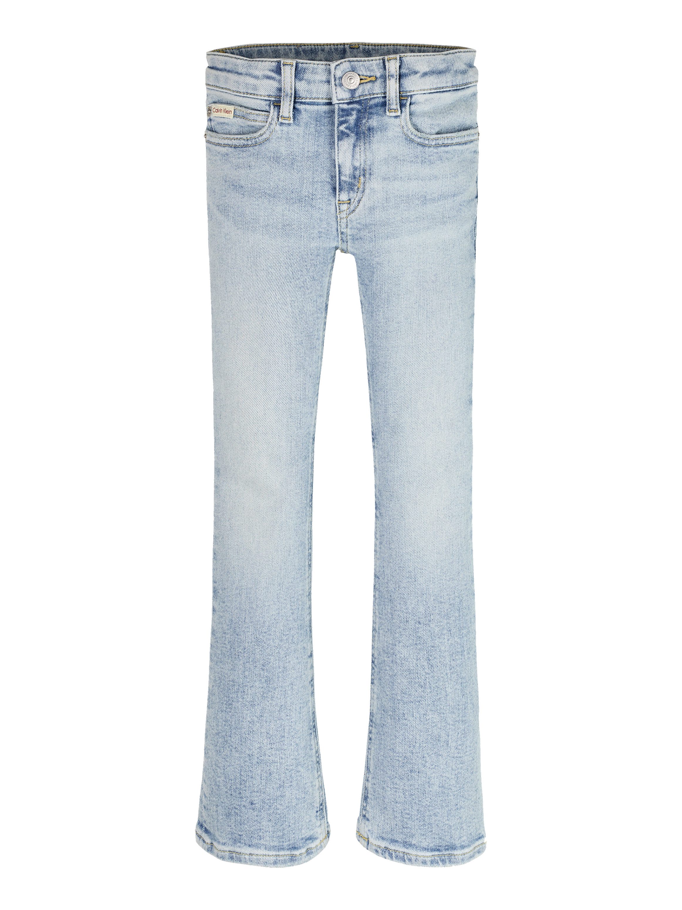 Calvin Klein Bootcut jeans MR FLARE LIGHT BLUE VISUAL DENIM voor kinderen tot 16 jaar met logopatch