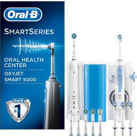 Oral B mondverzorging center OxyJet-monddouche + Oral-B Smart 5000