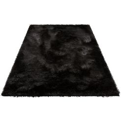 my home hoogpolig vloerkleed micro soft super bijzonder zacht door microvezel, extra zacht, woonkamer zwart