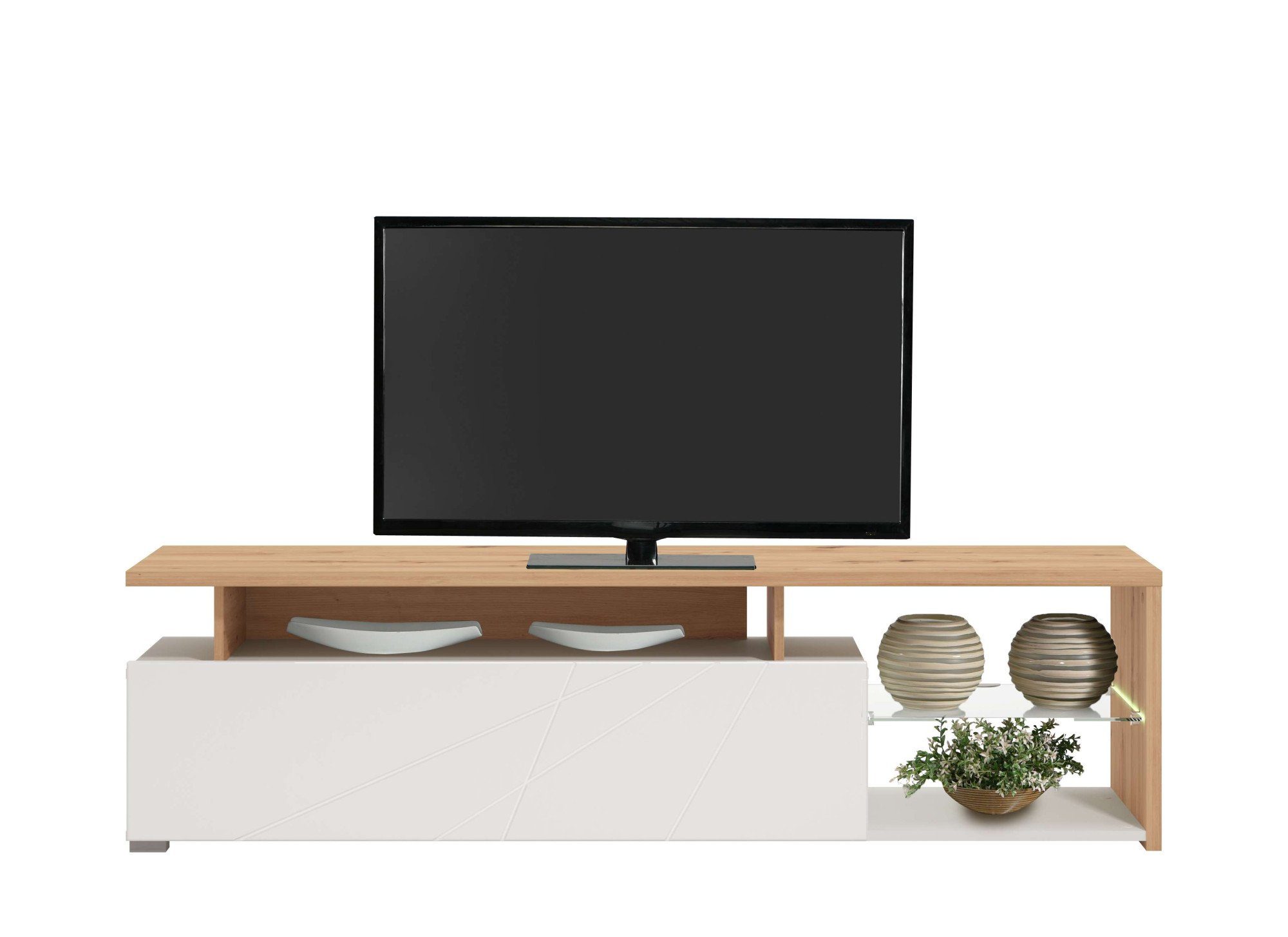 INOSIGN Tv-meubel Arctic TV-Board TV-kast, Br. 170 cm, met en zonder LED-verlichting, front met frezing