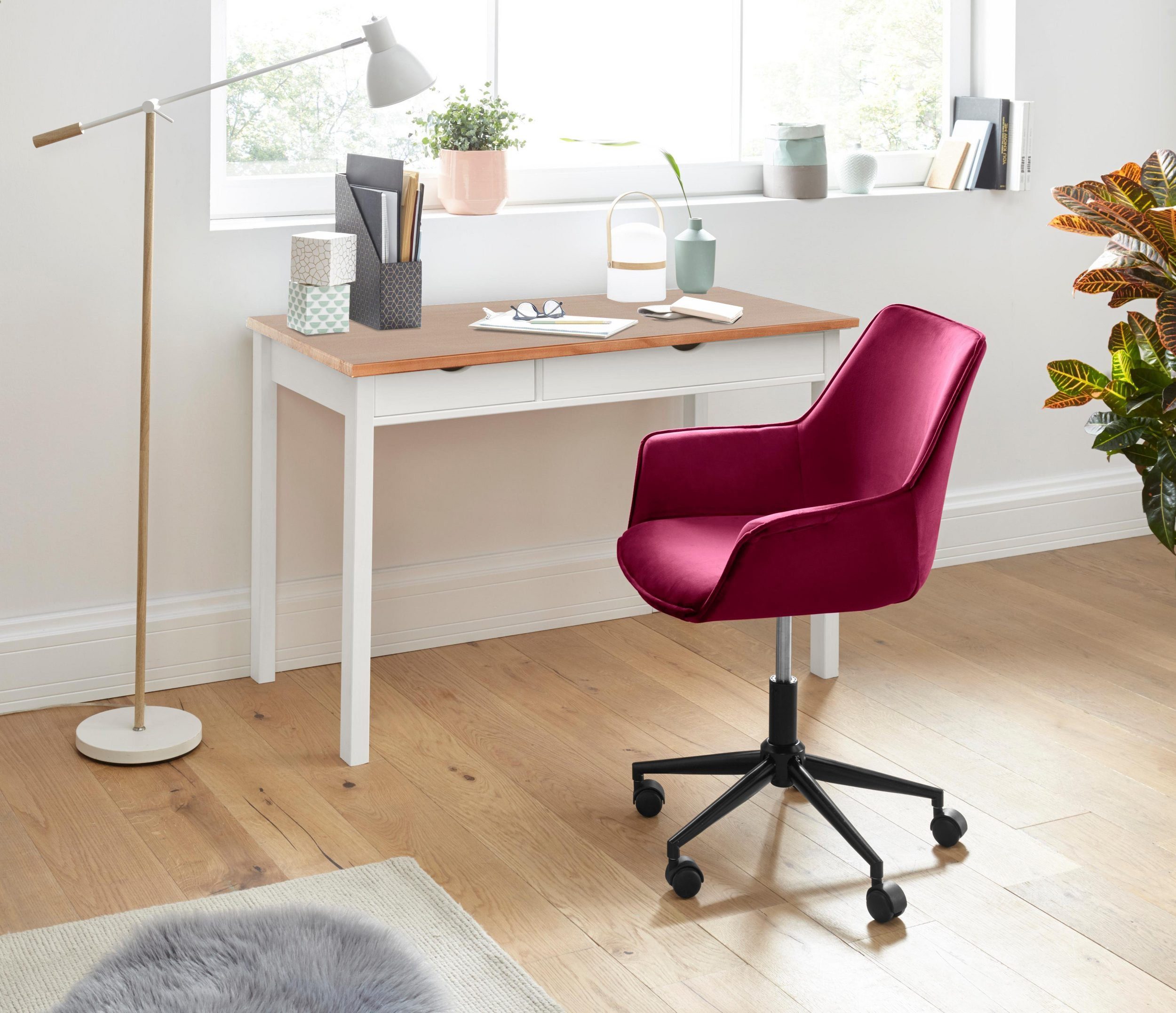 INOSIGN Bureau Gava massief grenenhout, voor het thuiskantoor, laptoptafel breedte 120 cm