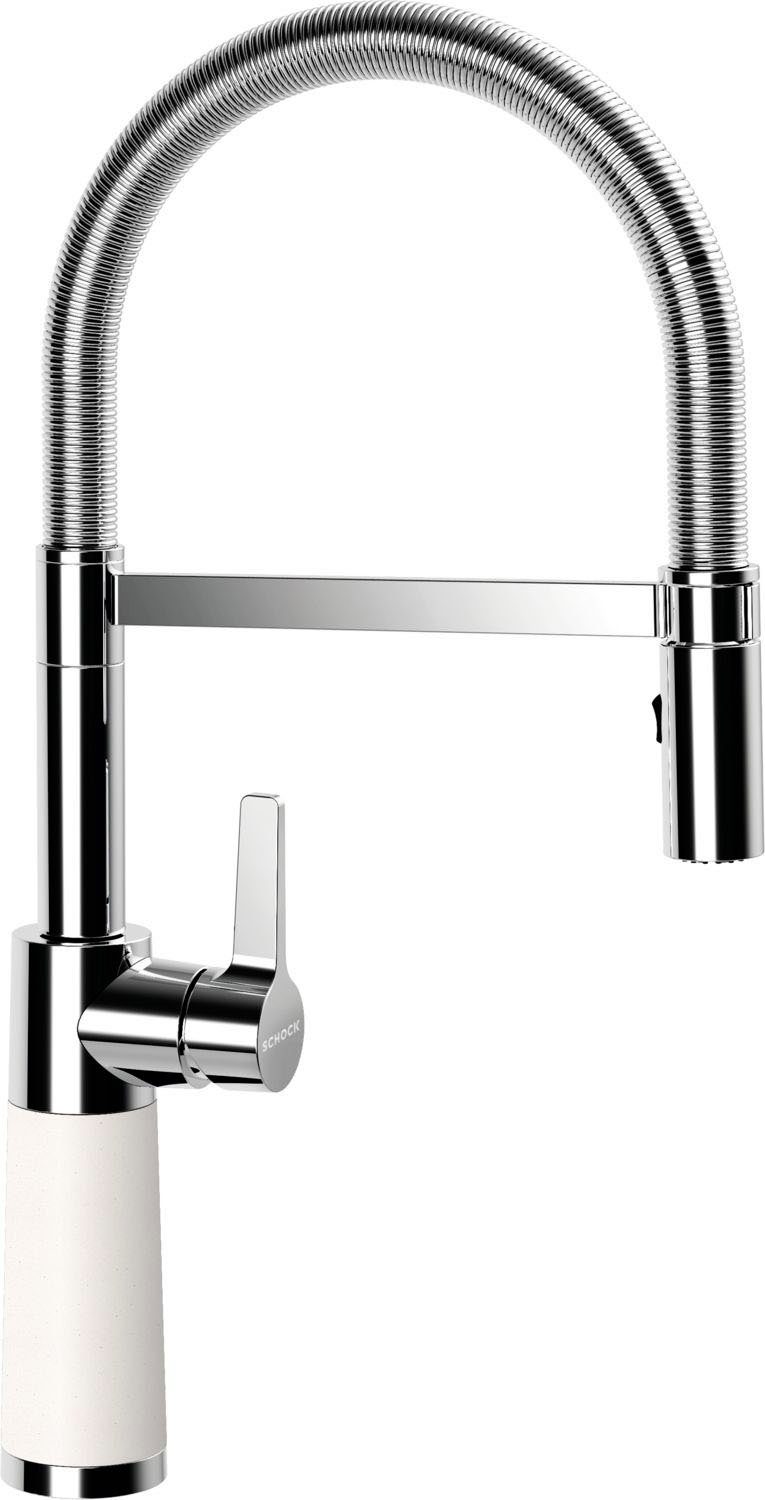 Schock Keukenkraan SC-550 Feestuitloop, straal-douche, terugstroombegrenzer, draaibereik 150° keukenkranen wit