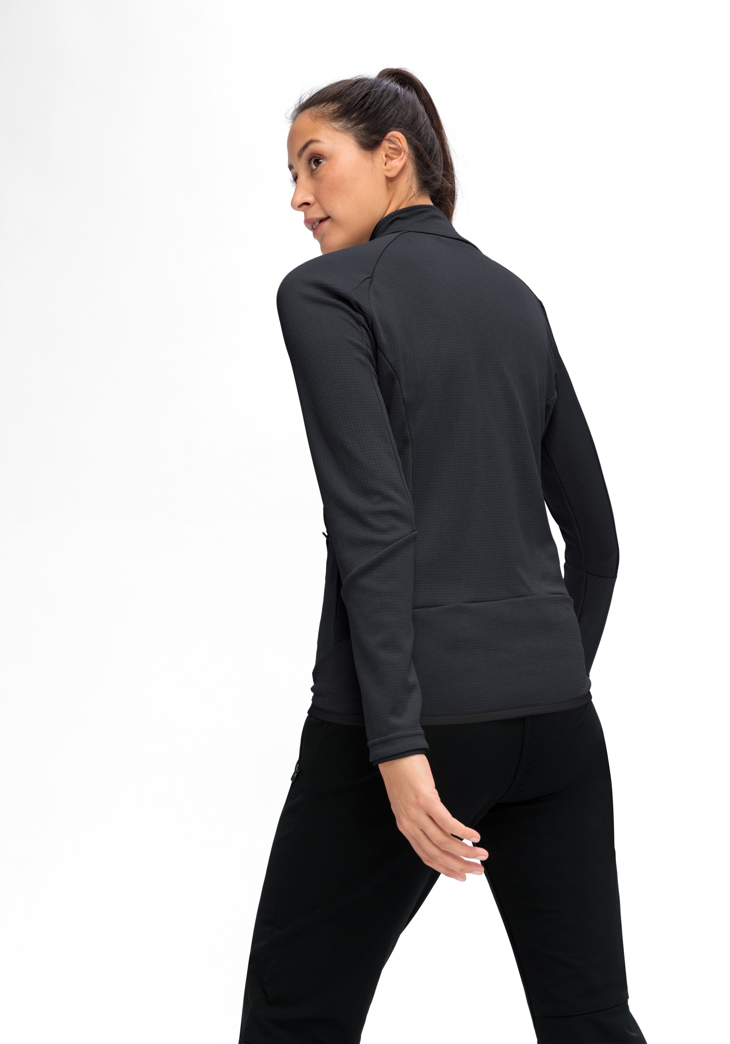 Maier Sports Fleecejack Sinaia W Dames midlayer ademend snel drogend full-zip regular fit