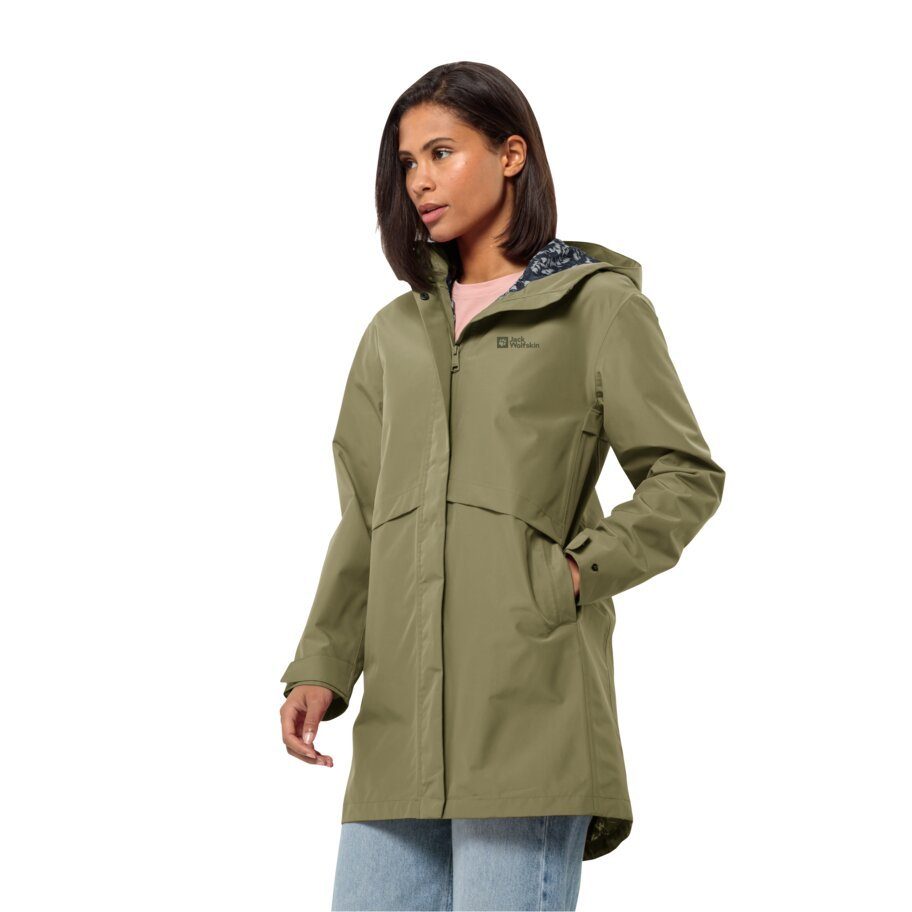 Jack Wolfskin Cape West Coat Women Regenjas Dames XS bay leaf Bay Leaf