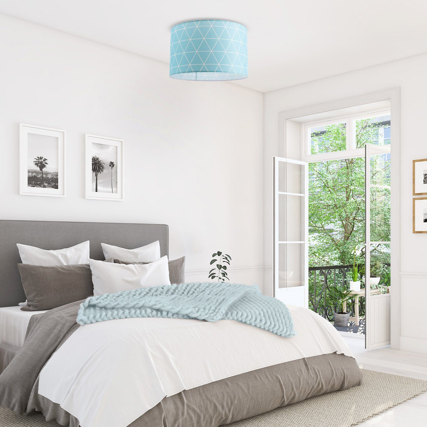 Paco Home Plafondlamp Stella 401 Plafondlamp woonkamer slaapkamer hanglamp Scandi ruiten E27