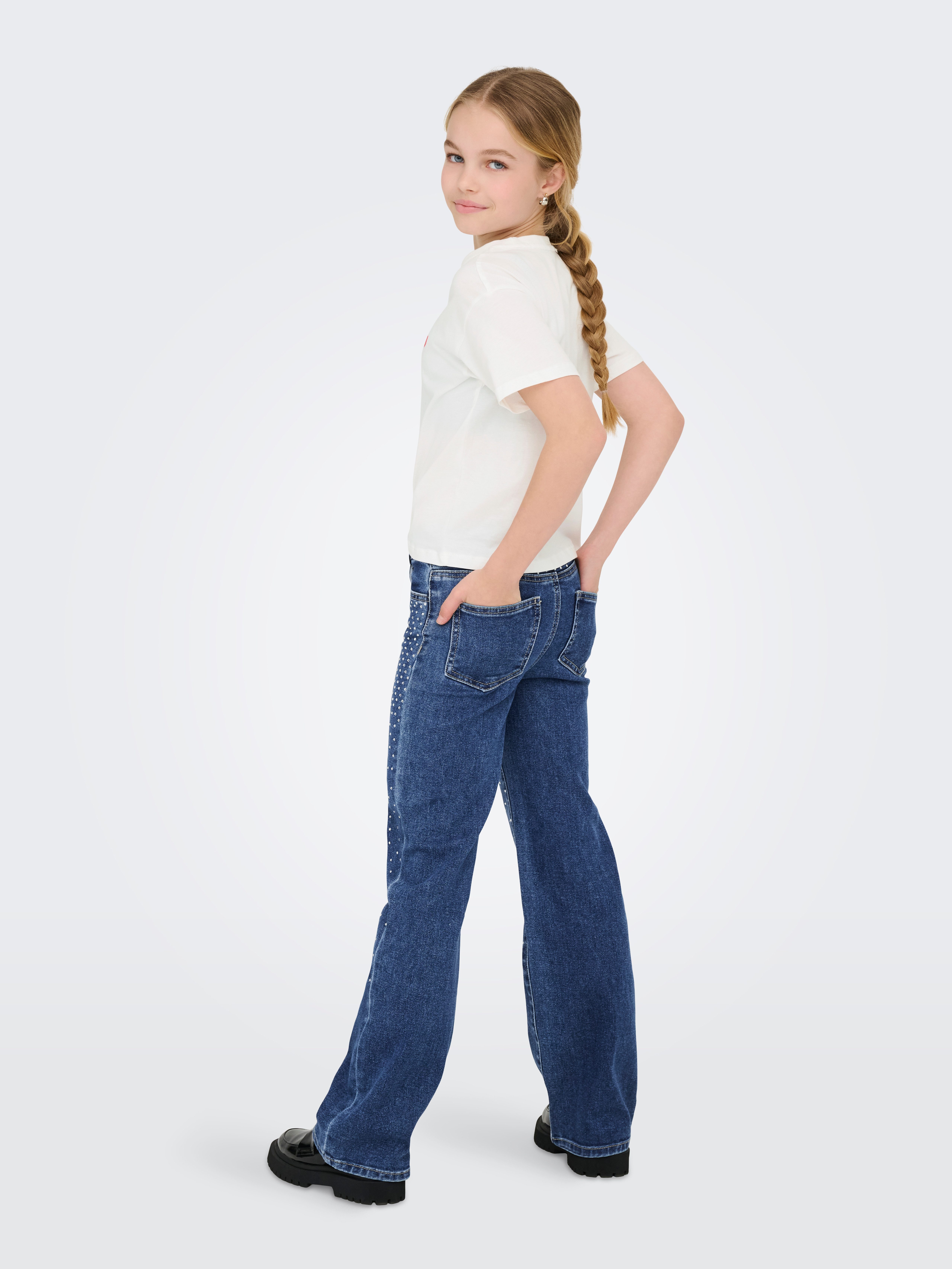 KIDS ONLY Shirt met korte mouwen KOGMAIKEN LIFE CROPHEART SS TOP JRS NOOS