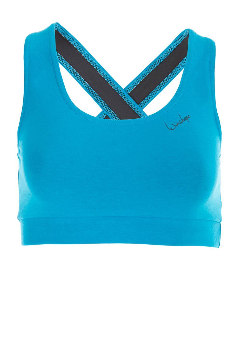 Winshape Sportbustier WVR4 met open ’drop back design’ dames sport bh's maat XS blauw