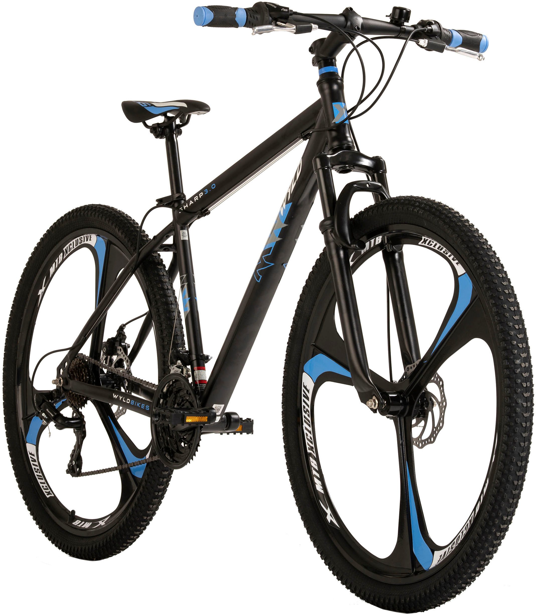 MUSTANG Mountainbike Hardtail 29'' Sharp zwart-blauw 21 versnellingen