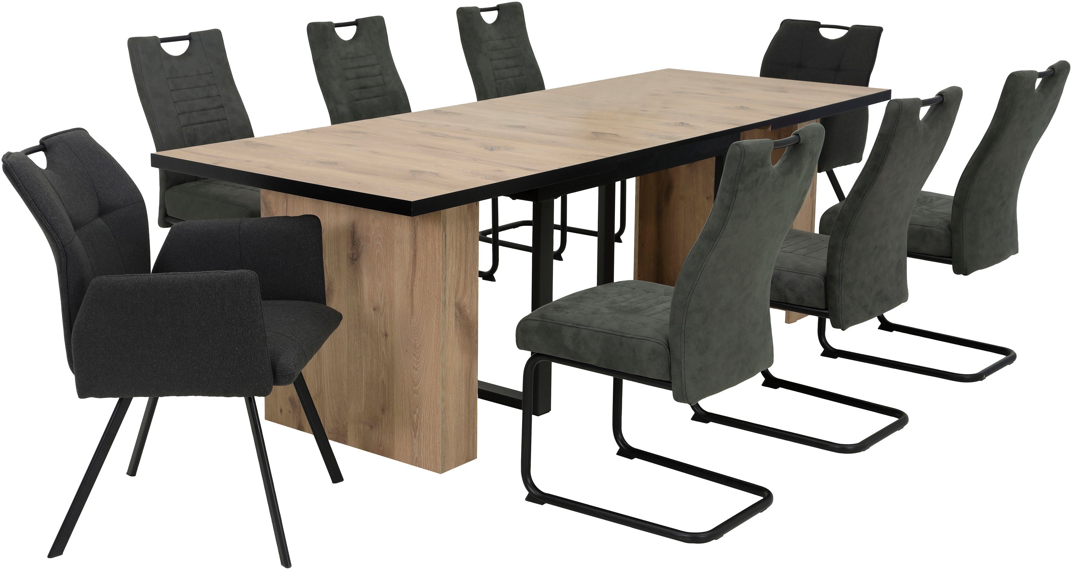 HELA Coulissen-eettafel ANNI Eettafel, 4-voudige lade, tot 320cm breedte,