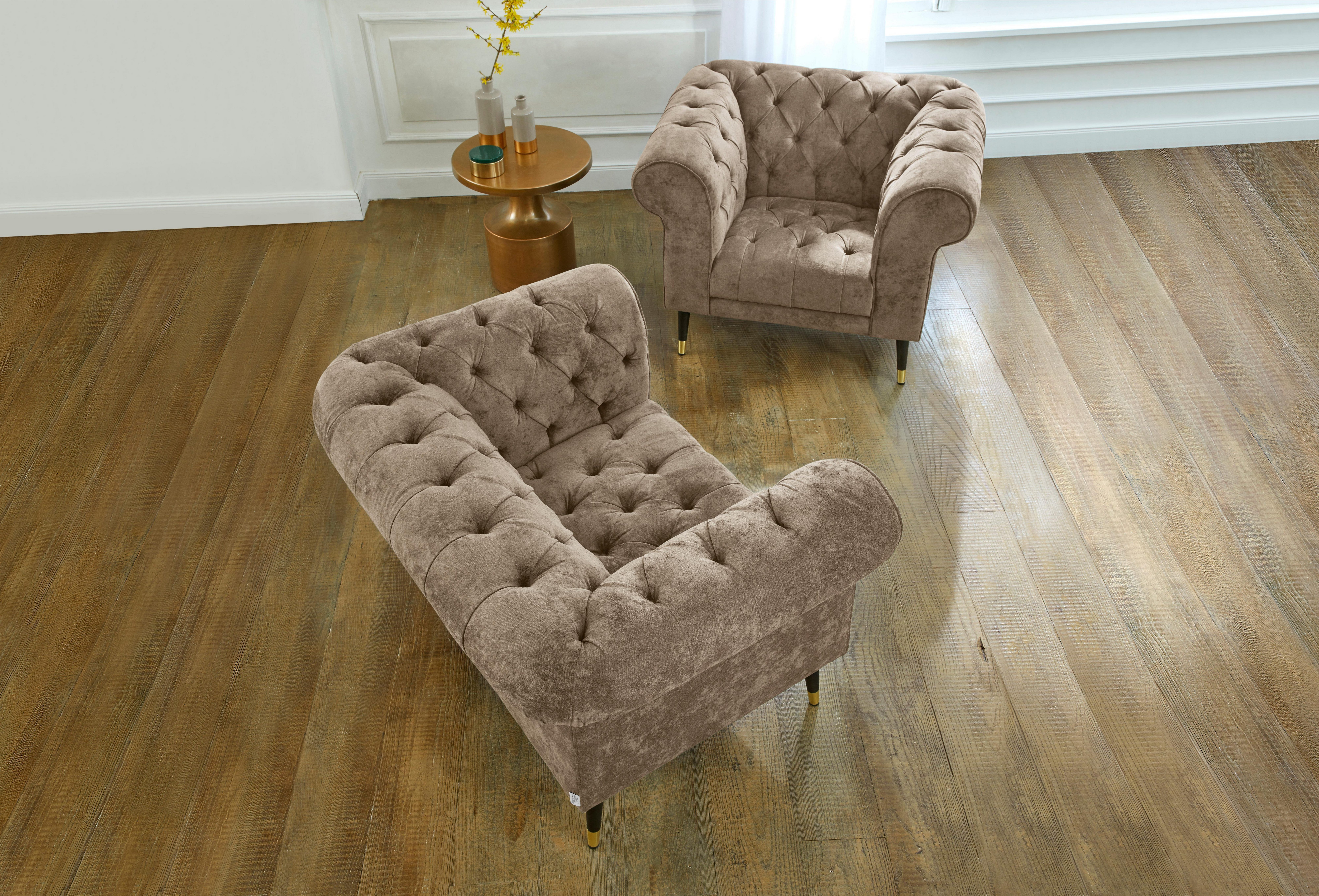Guido Maria Kretschmer Home&Living Loveseat Tinnum loveseat, Chesterfield fauteuil (set)