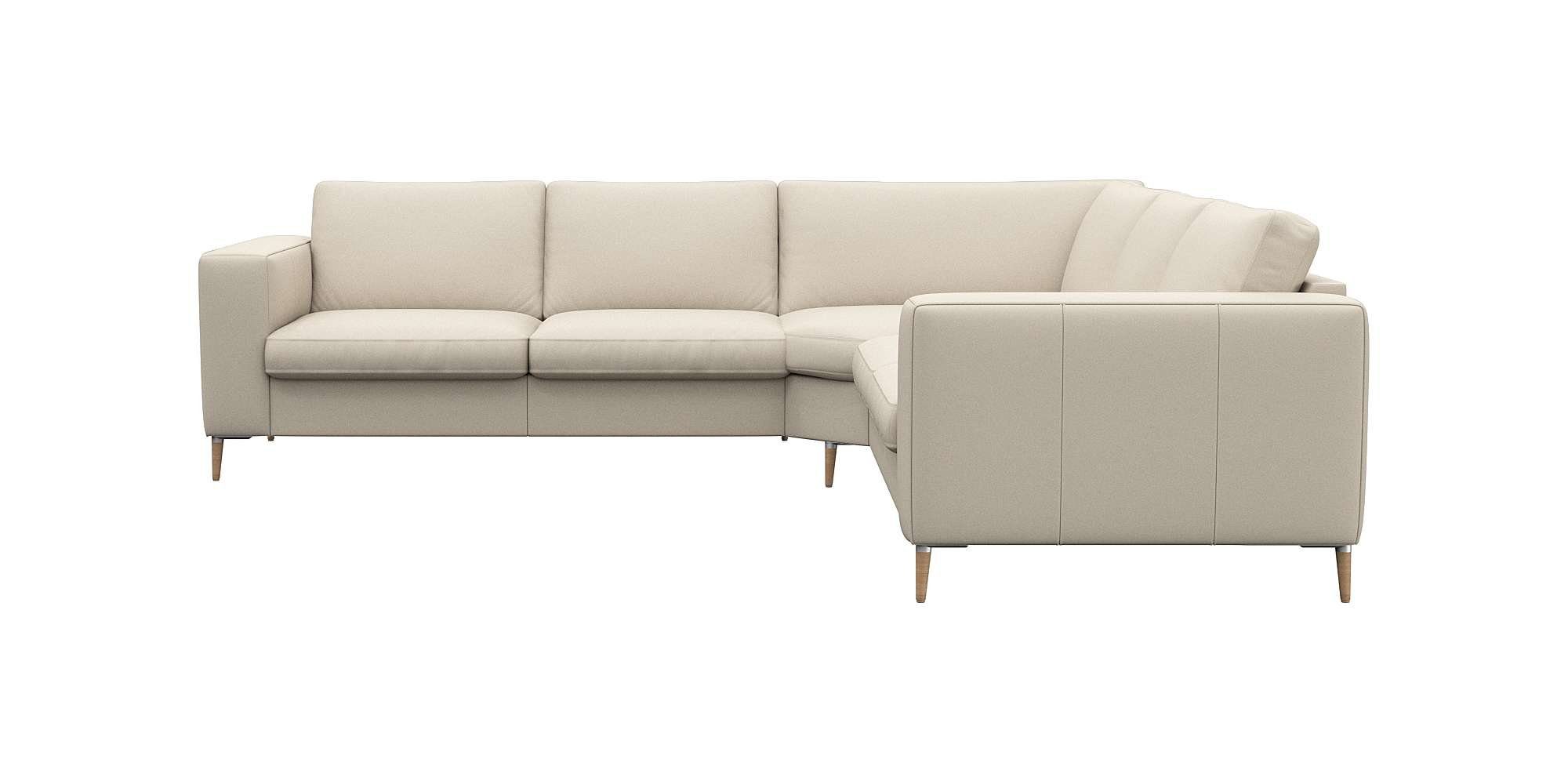FLEXLUX Hoekbank Fiore, gelijkbenig, super zitcomfort door koudschuim in de zitting wit, hoekbanken